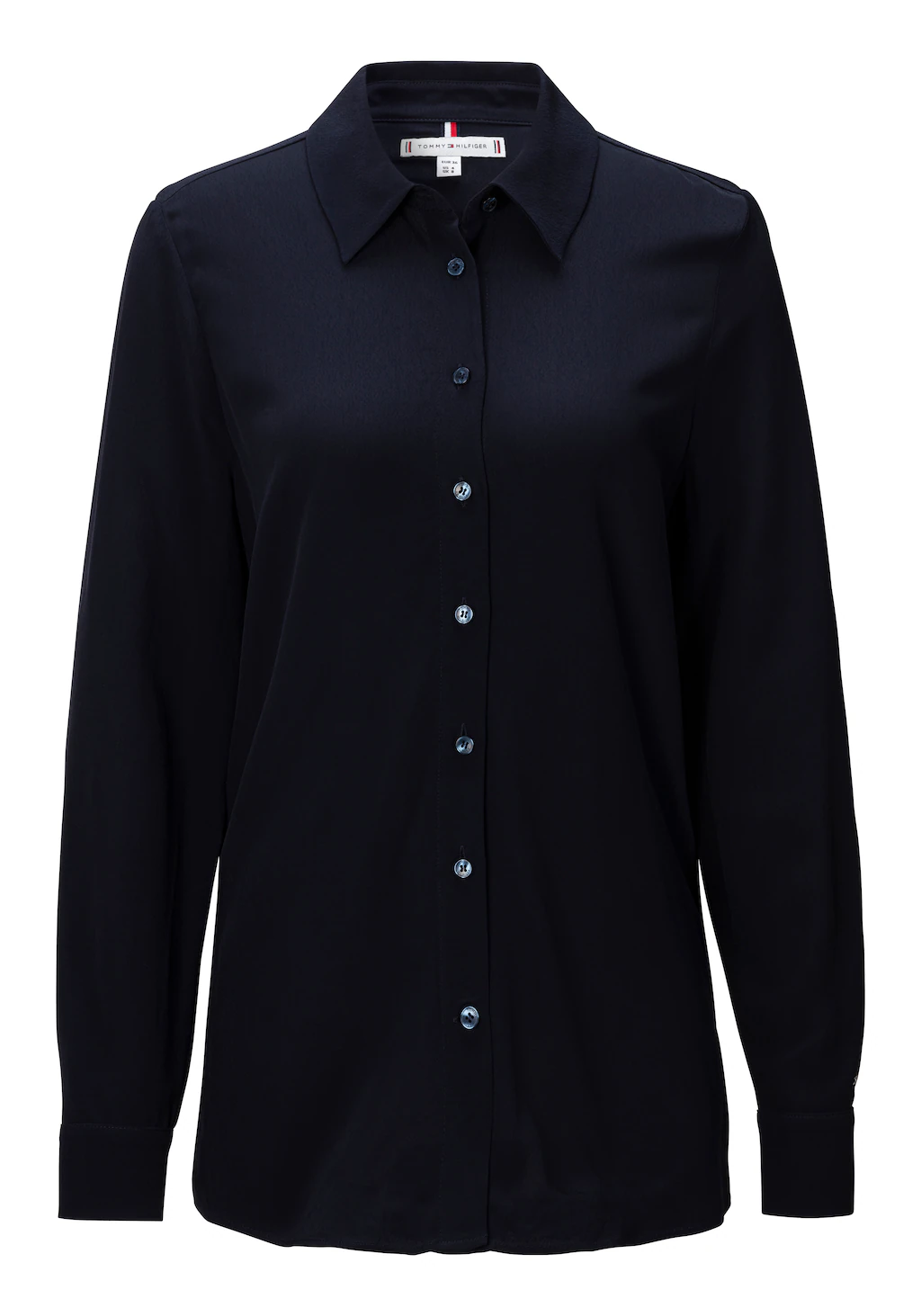 Tommy Hilfiger Hemdbluse "FLUID VIS CREPE REGULAR SHIRT LS", mit Seitenschl günstig online kaufen