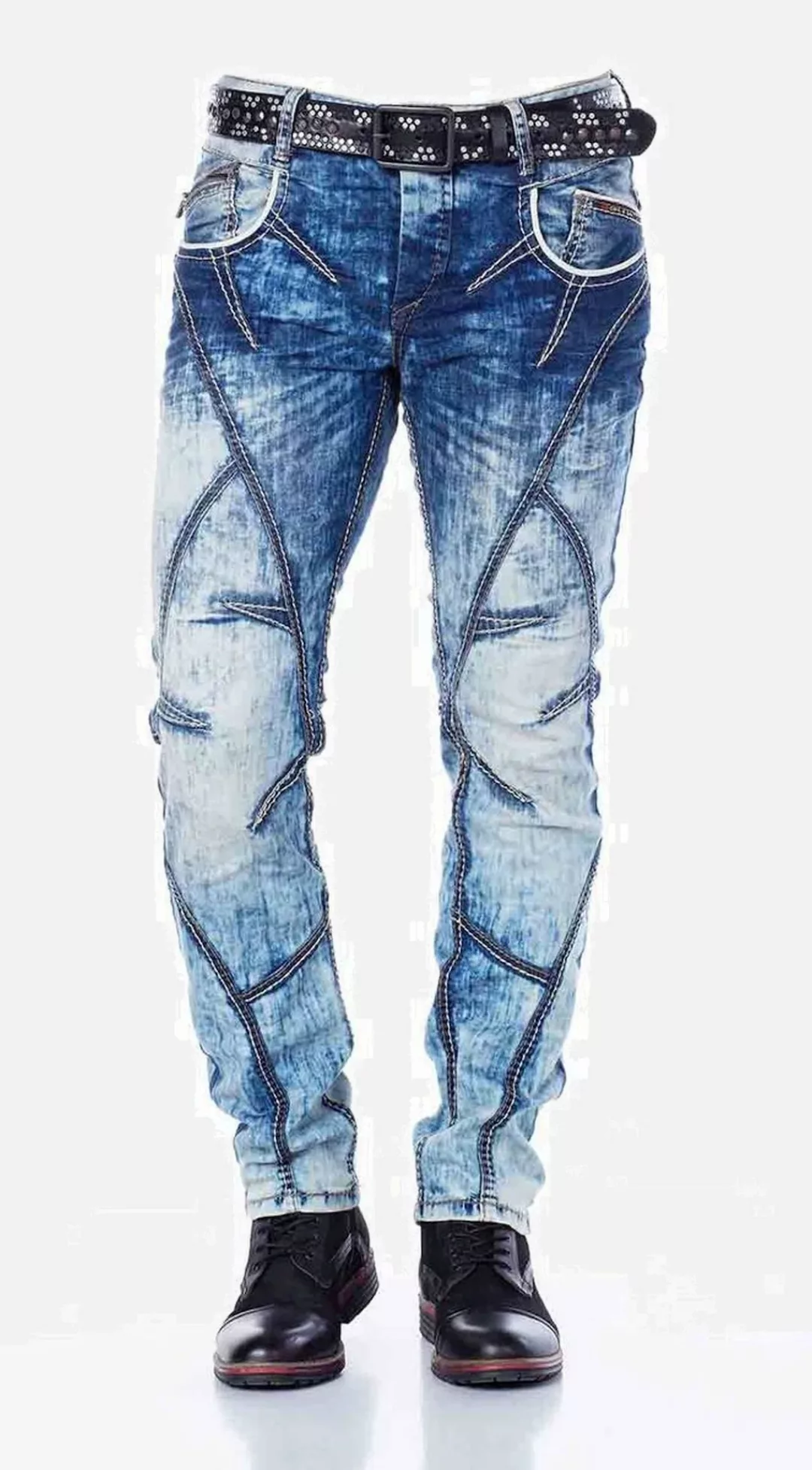 Cipo & Baxx 5-Pocket-Jeans "Jeans", mit cooler Waschung und Ziernähten, CD2 günstig online kaufen