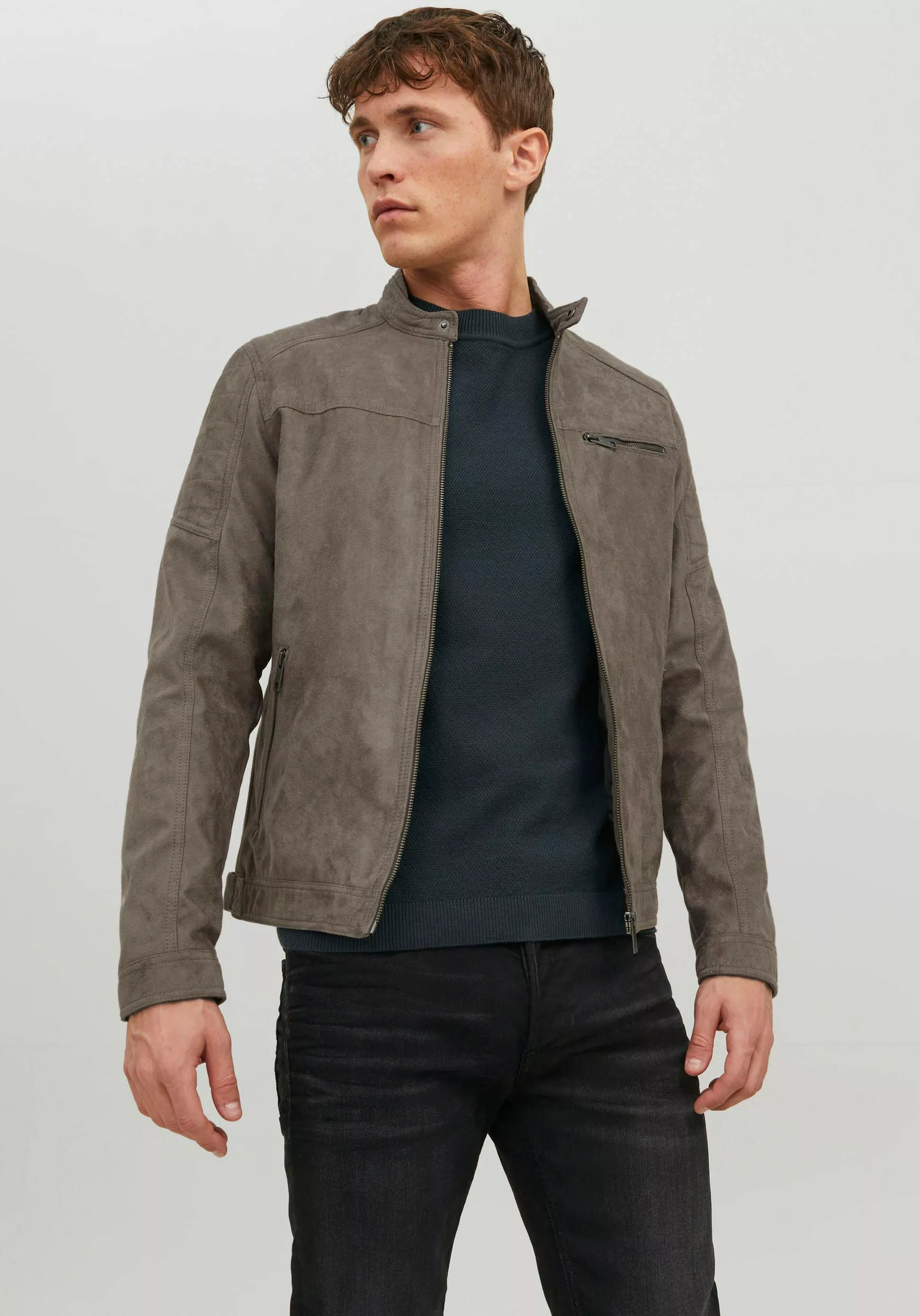 Jack & Jones Lederimitatjacke "JJEROCKY JACKET NOOS" günstig online kaufen