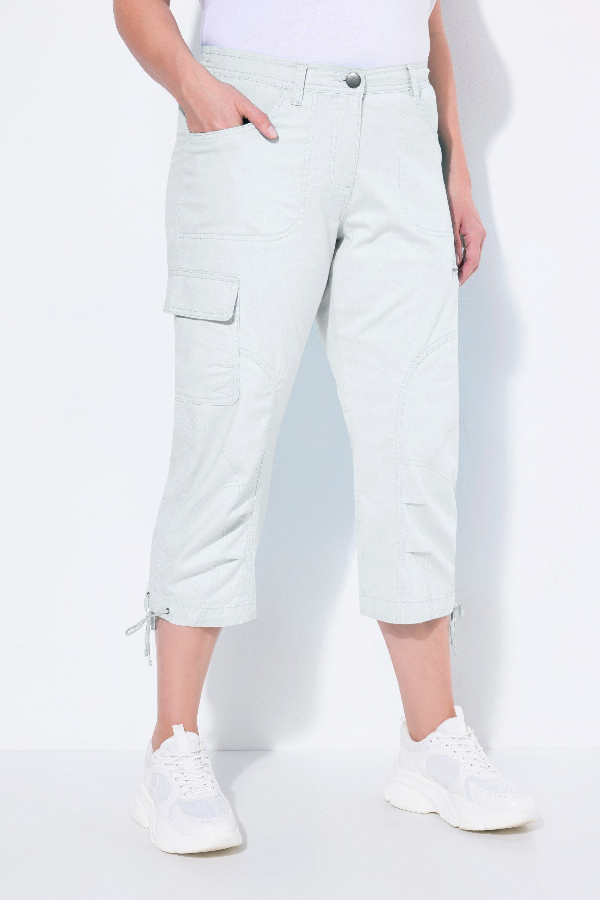 Ulla Popken Cargoshorts 7/8-Cargohose Komfortbund günstig online kaufen