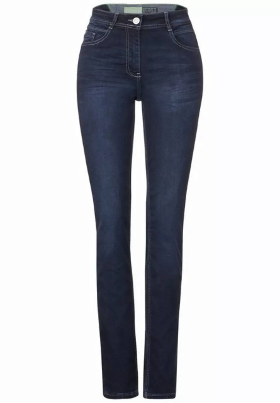 Cecil Slim-fit-Jeans TORONTO in dunkelblauer Waschung günstig online kaufen