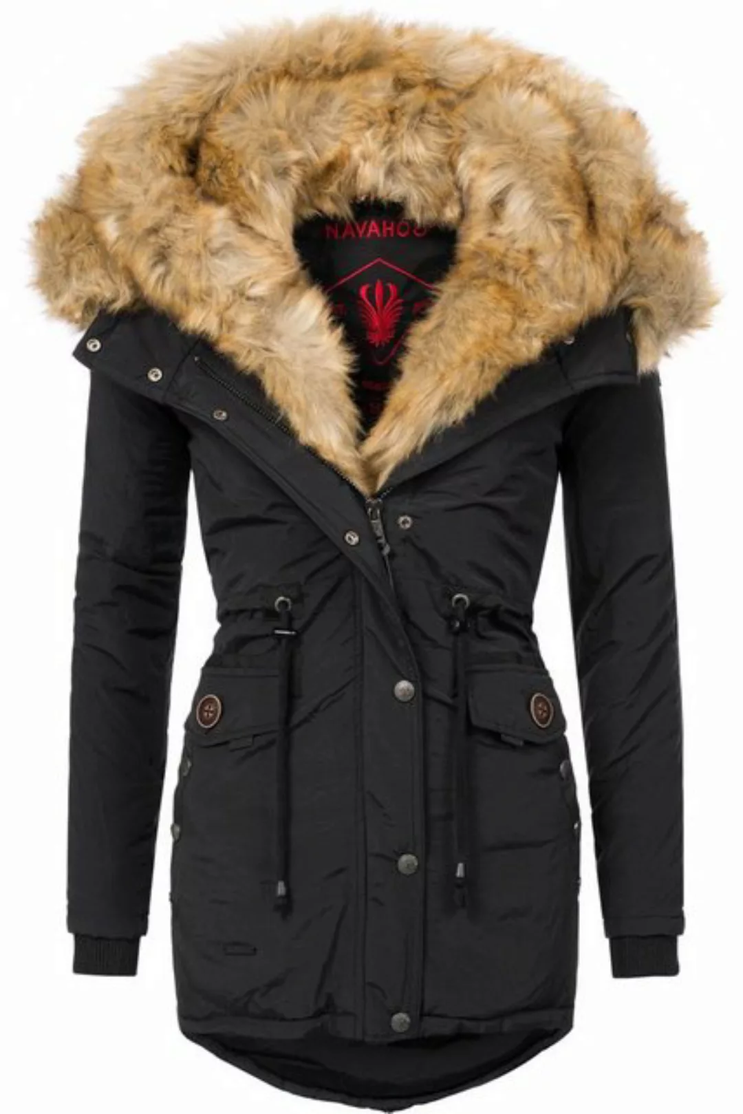 Navahoo Wintermantel "Sweety", abgefahrener Winterparka m. 2 Kunstpelz-Kapu günstig online kaufen