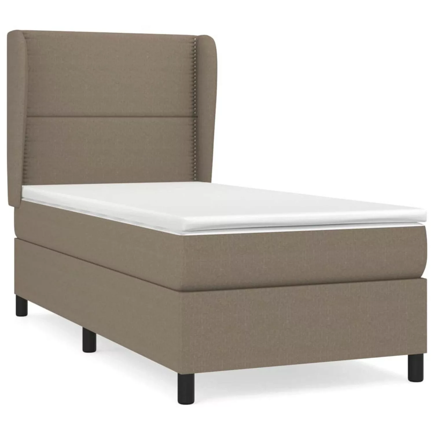 vidaXL Boxspringbett mit Matratze Taupe 80x200 cm Stoff1372395 günstig online kaufen