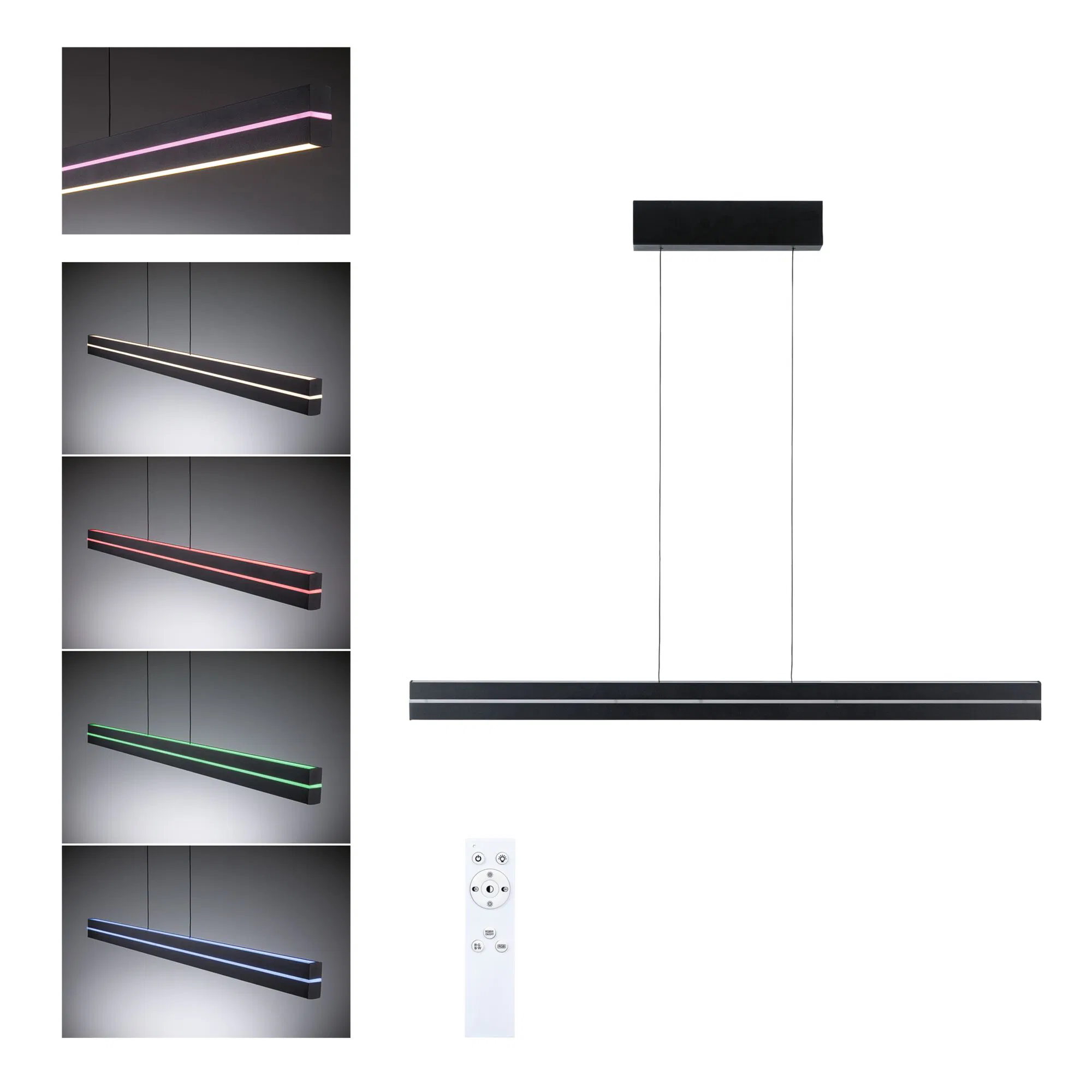 Paulmann "LED Pendelleuchte Raiko RGBW+ dimmbar 2300lm / 370lm 19W / 6W Sch günstig online kaufen
