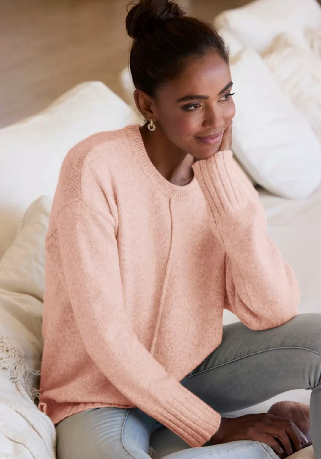 LASCANA Rundhalspullover aus supersofter Strickqualität, Basic günstig online kaufen