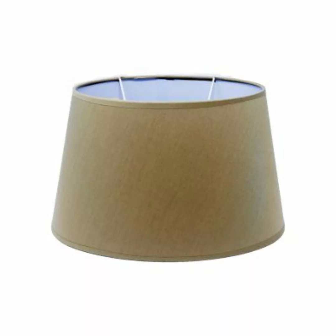 B & S Lampenschirm klein Tischlampe Stoff E14 / E27 Fassung Sand oval H 15 günstig online kaufen
