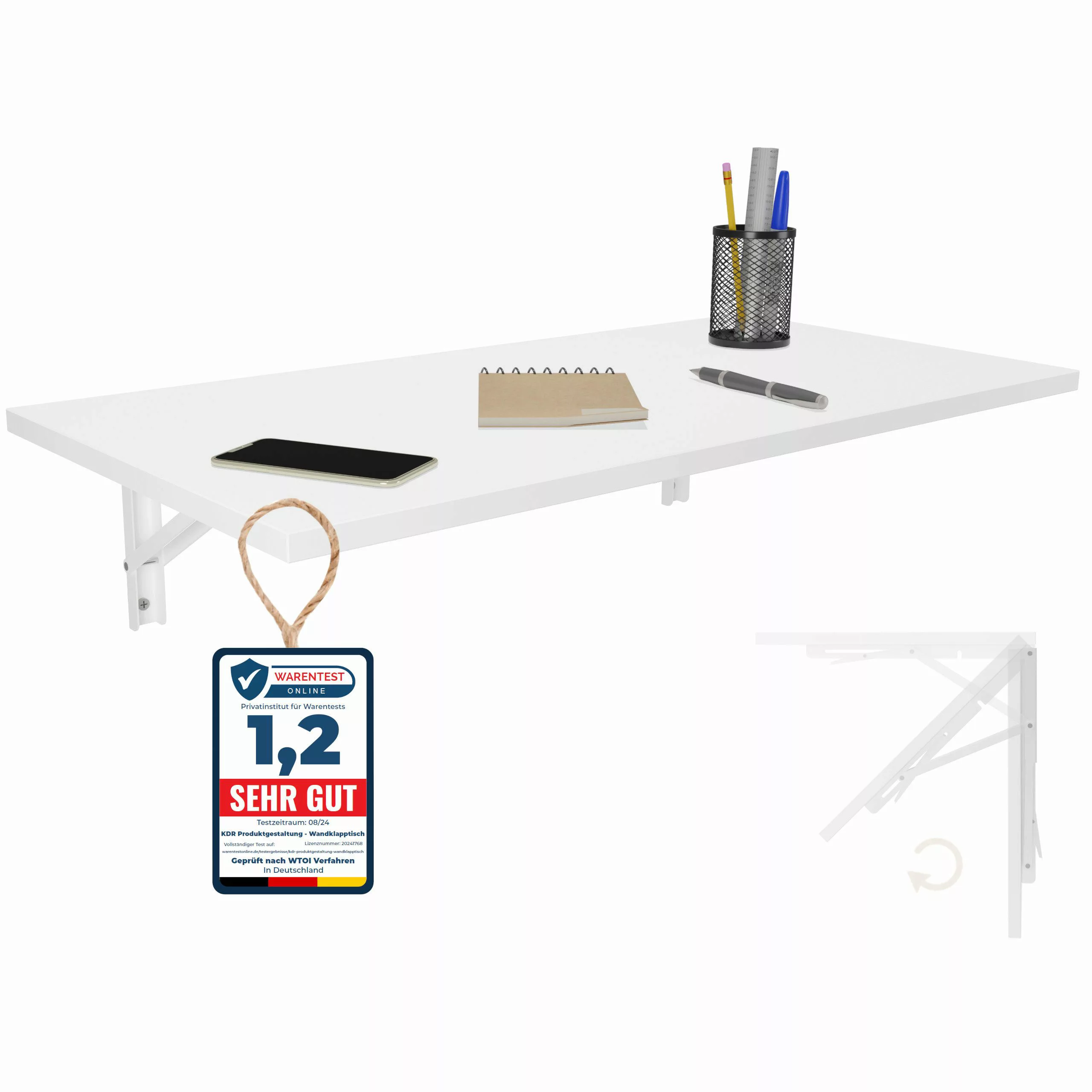 KDR Produktgestaltung Klapptisch 80x40 Wandklapptisch Esstisch günstig online kaufen