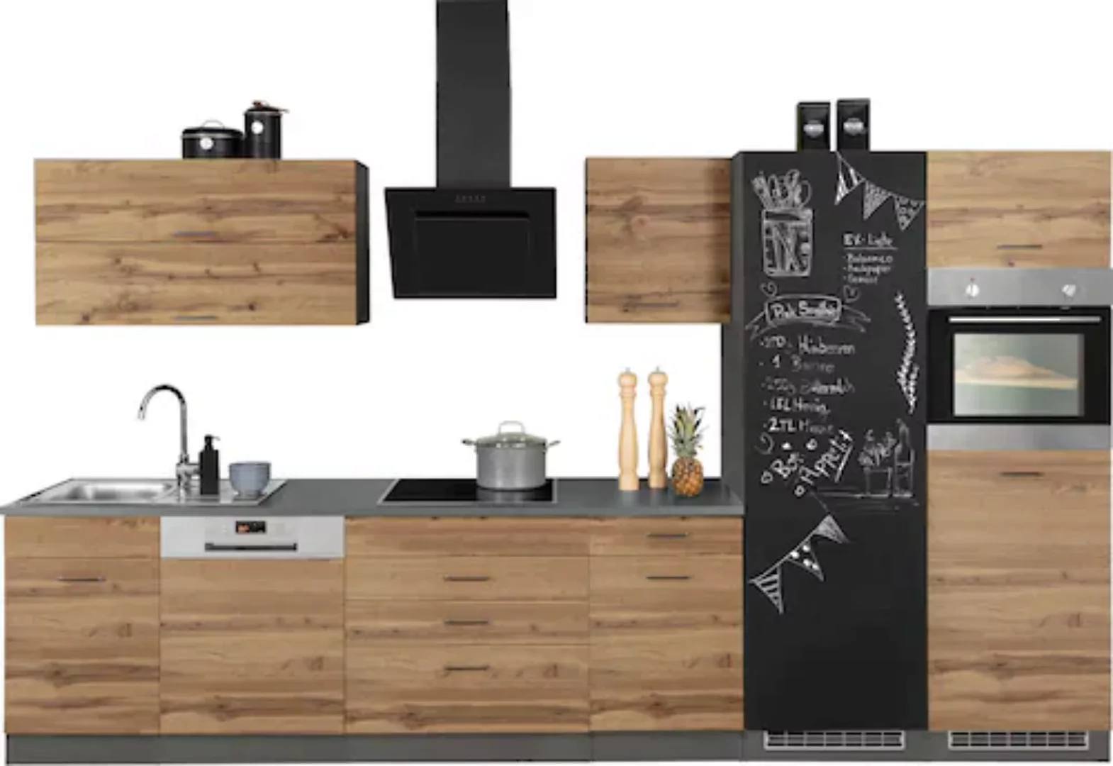 HELD MÖBEL Küchenzeile "Trier", mit E-Geräten, Breite 360 cm günstig online kaufen