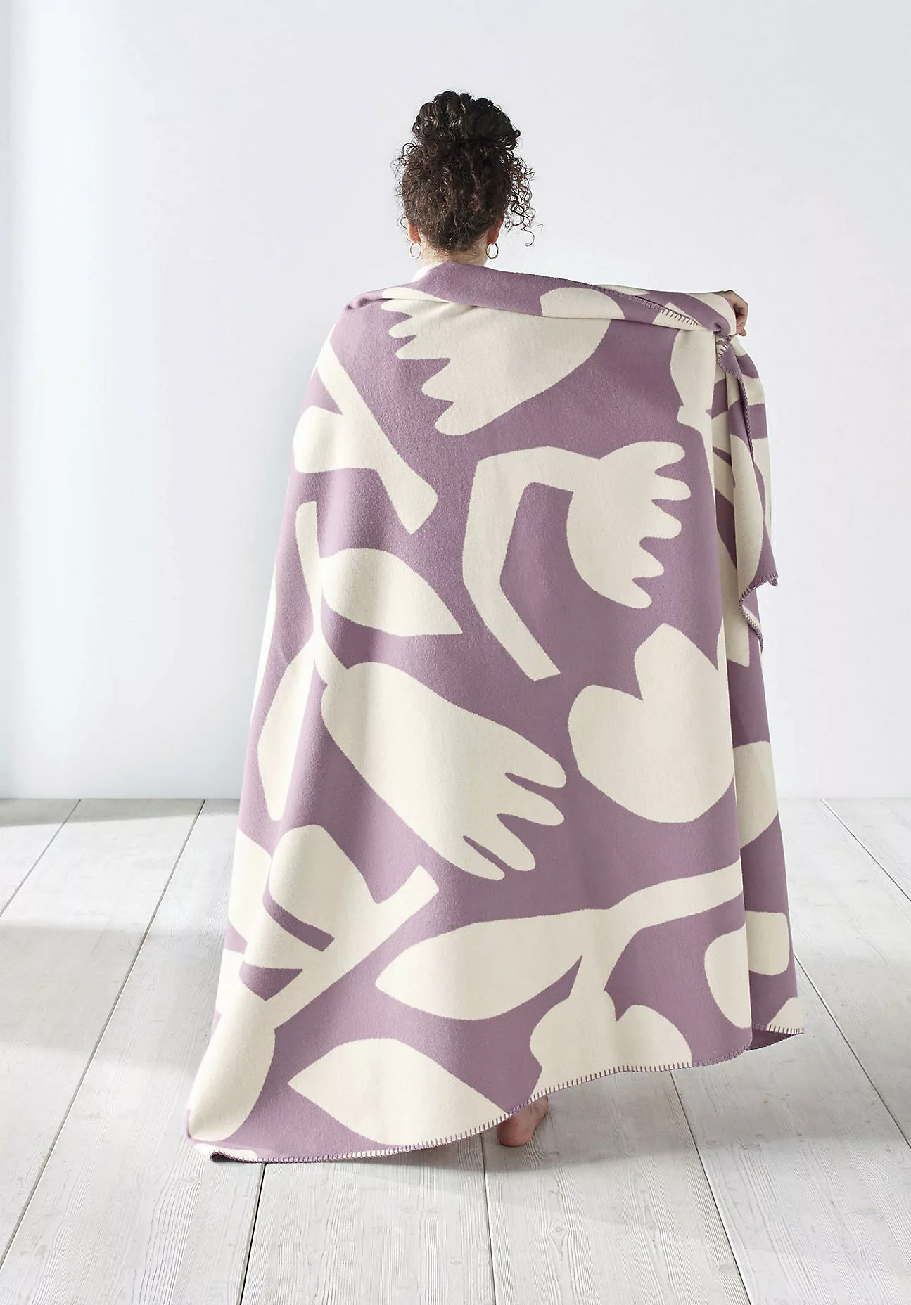 hessnatur Velours-Decke MATTIS aus Bio-Baumwolle - lila - Größe 150x200 cm günstig online kaufen