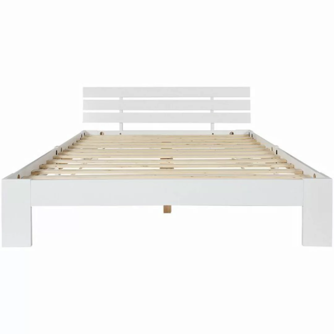 Blusmart Massivholzbett Klassisches Doppelbett aus Holz, (Massivholz mit Ko günstig online kaufen