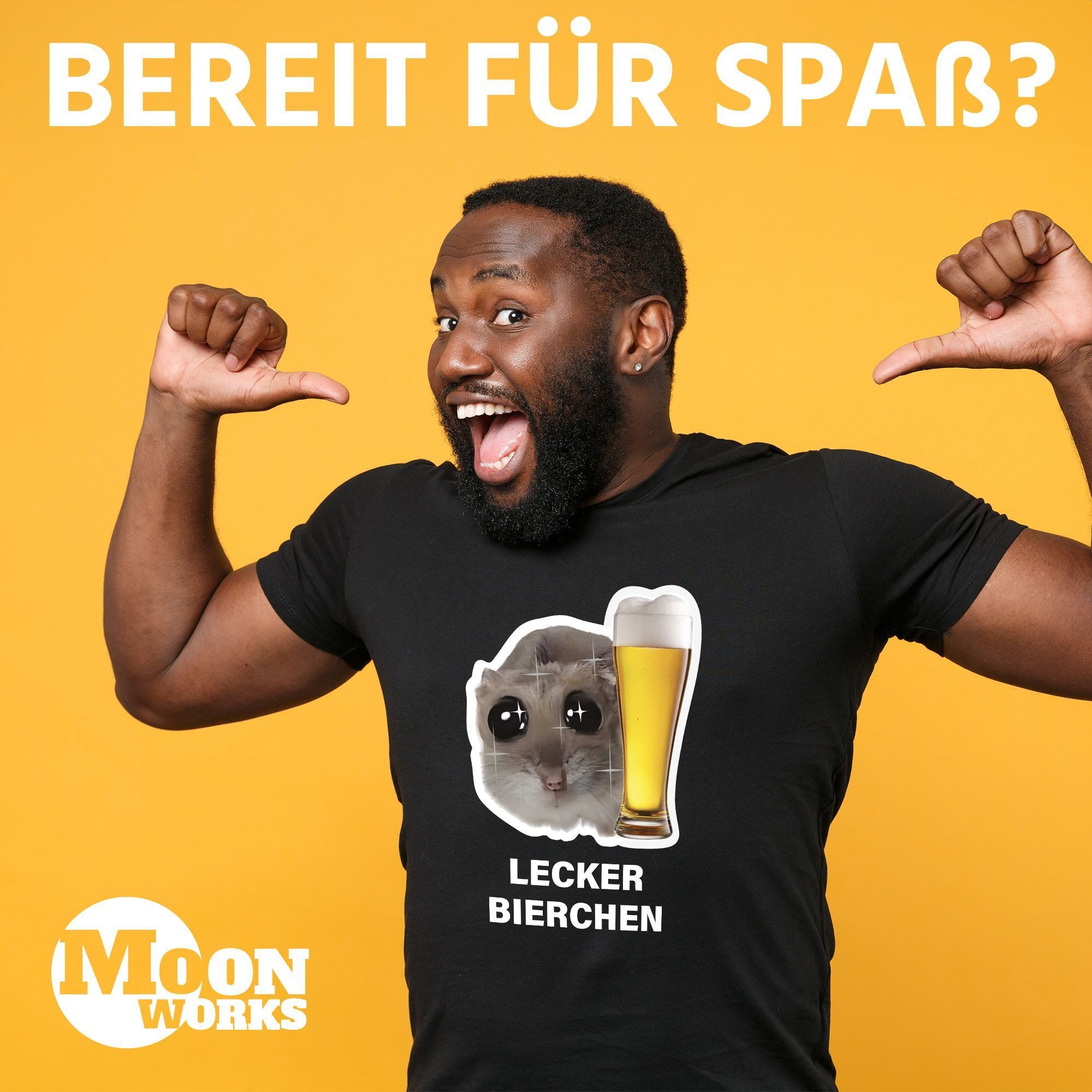 MoonWorks Print-Shirt Herren T-Shirt Lecker Bierchen günstig online kaufen