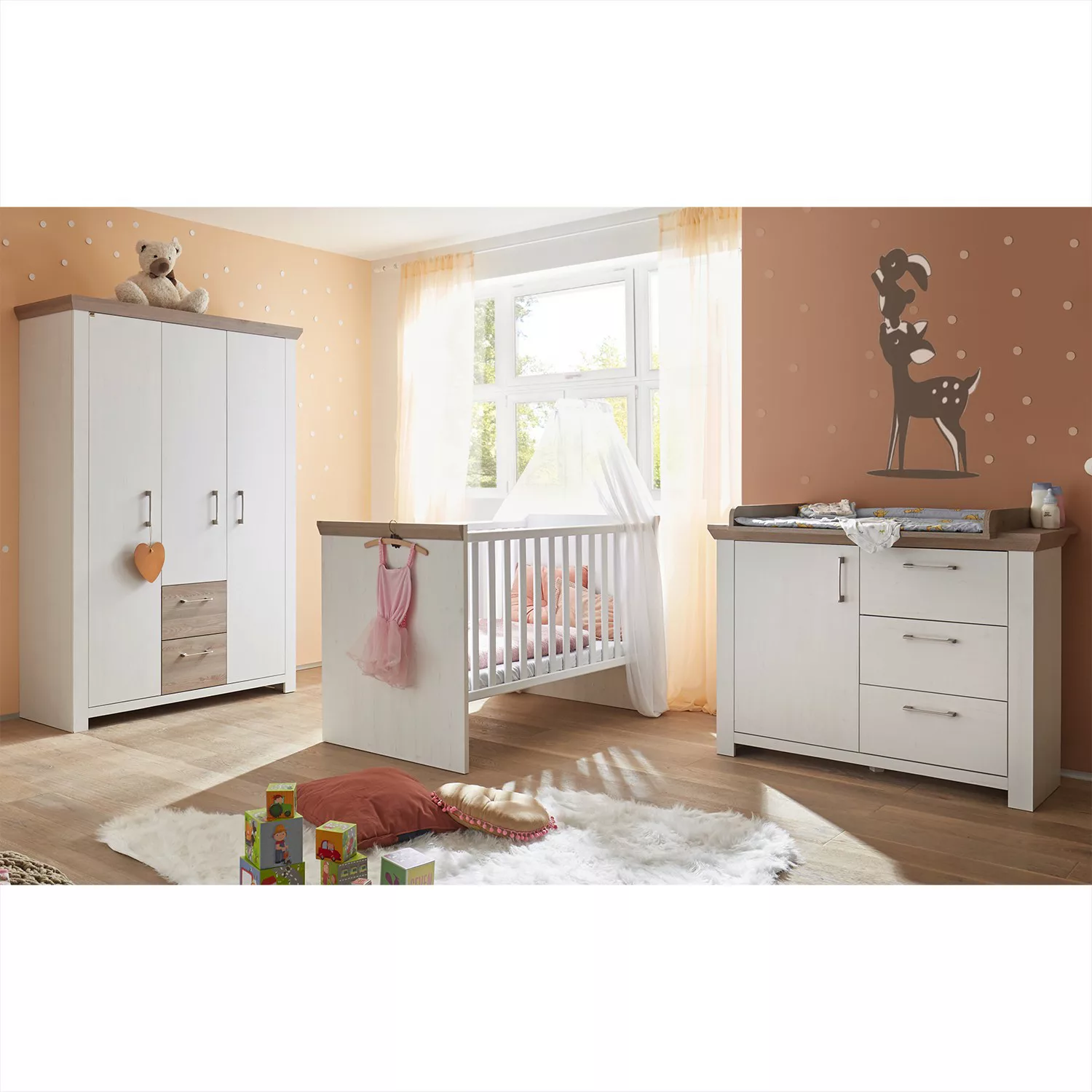 home24 Babyzimmer-Set New York II (3-teilig) günstig online kaufen