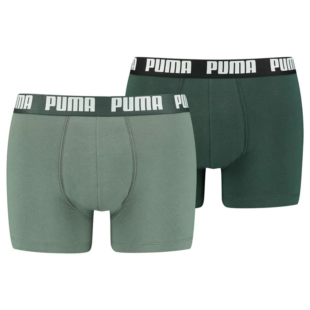 PUMA Herren Basic Boxershorts 2er Pack | Mit Aucun | Grün | Größe: XXL günstig online kaufen