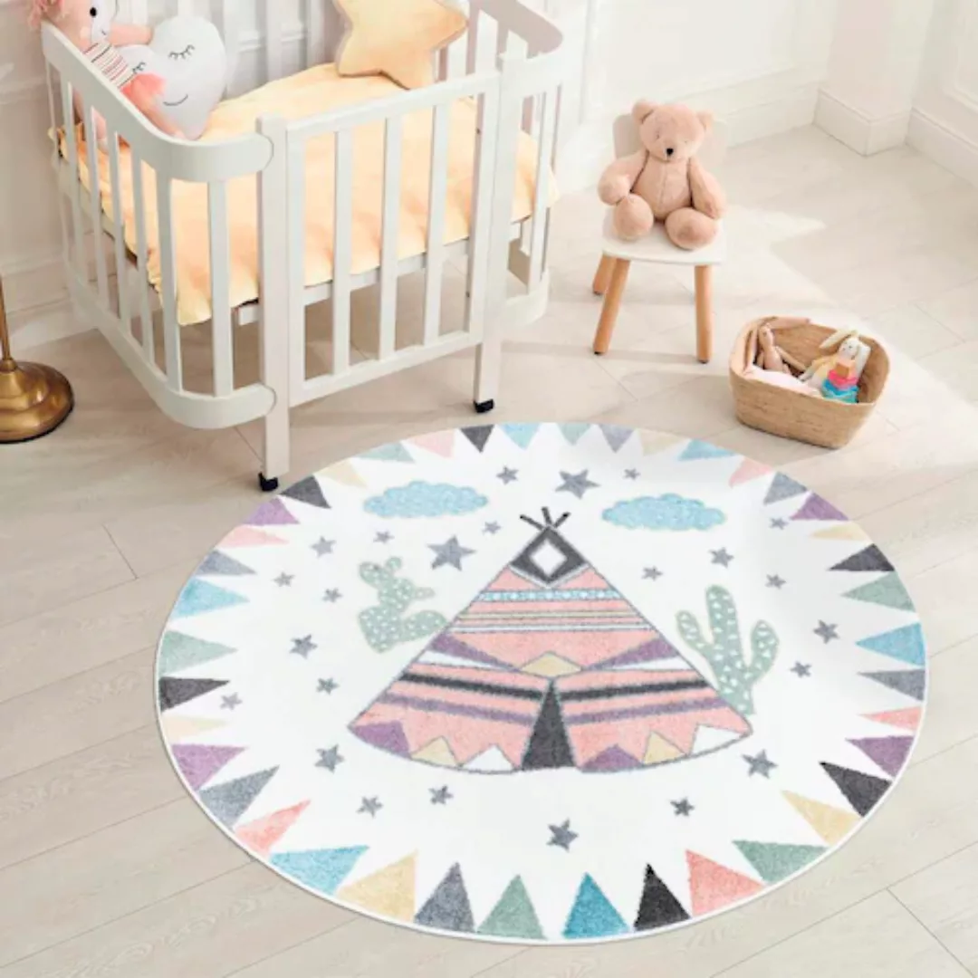 Carpet City Kinderteppich »ANIME898«, rund, Kinderzimmer Teppich Modern mit günstig online kaufen