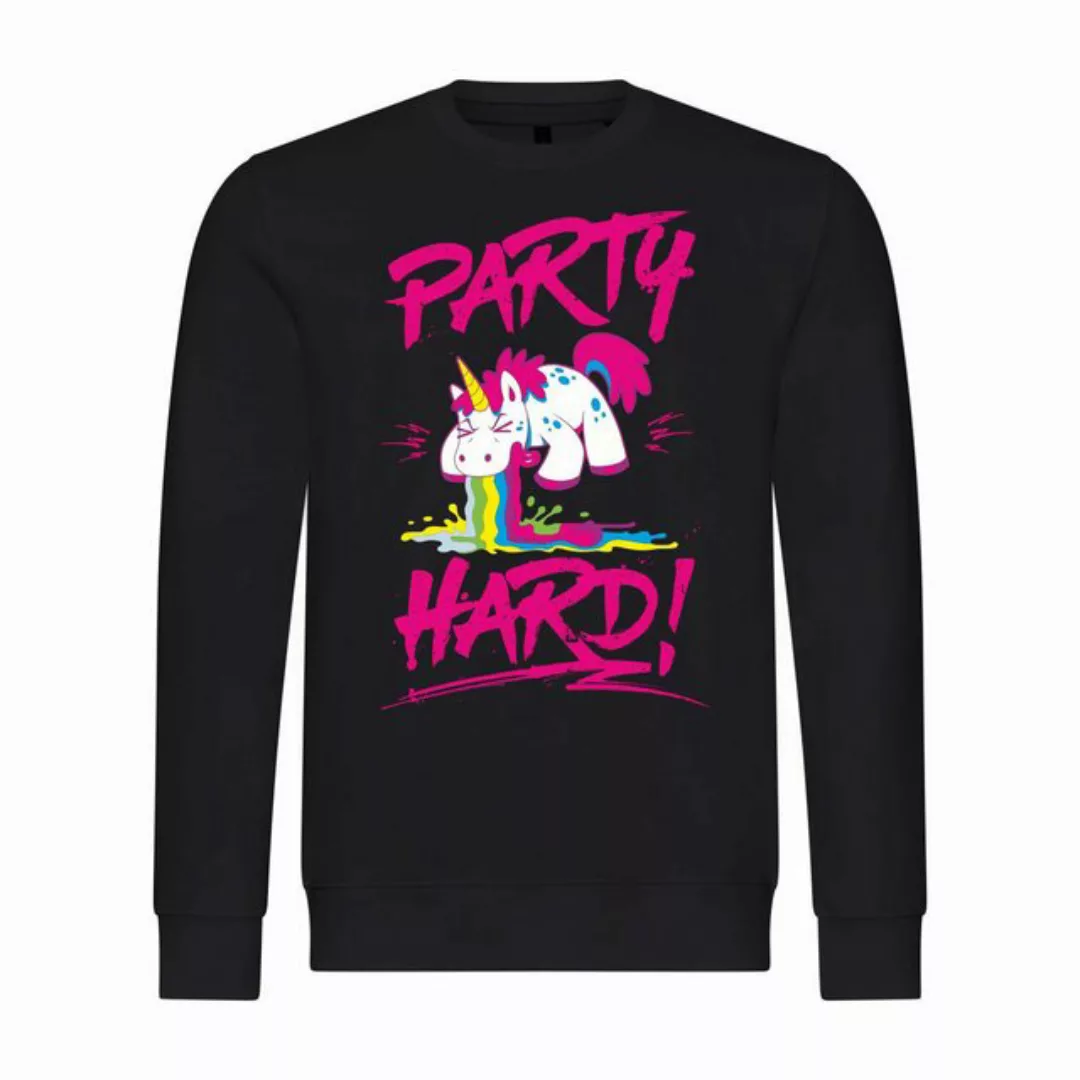 deinshirt Rundhalspullover Herren Sweatshirt PARTY HARD Mit Print Motiv, Gr günstig online kaufen