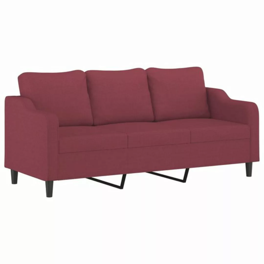 vidaXL Sofa, 3-Sitzer-Sofa Weinrot 180 cm Stoff günstig online kaufen