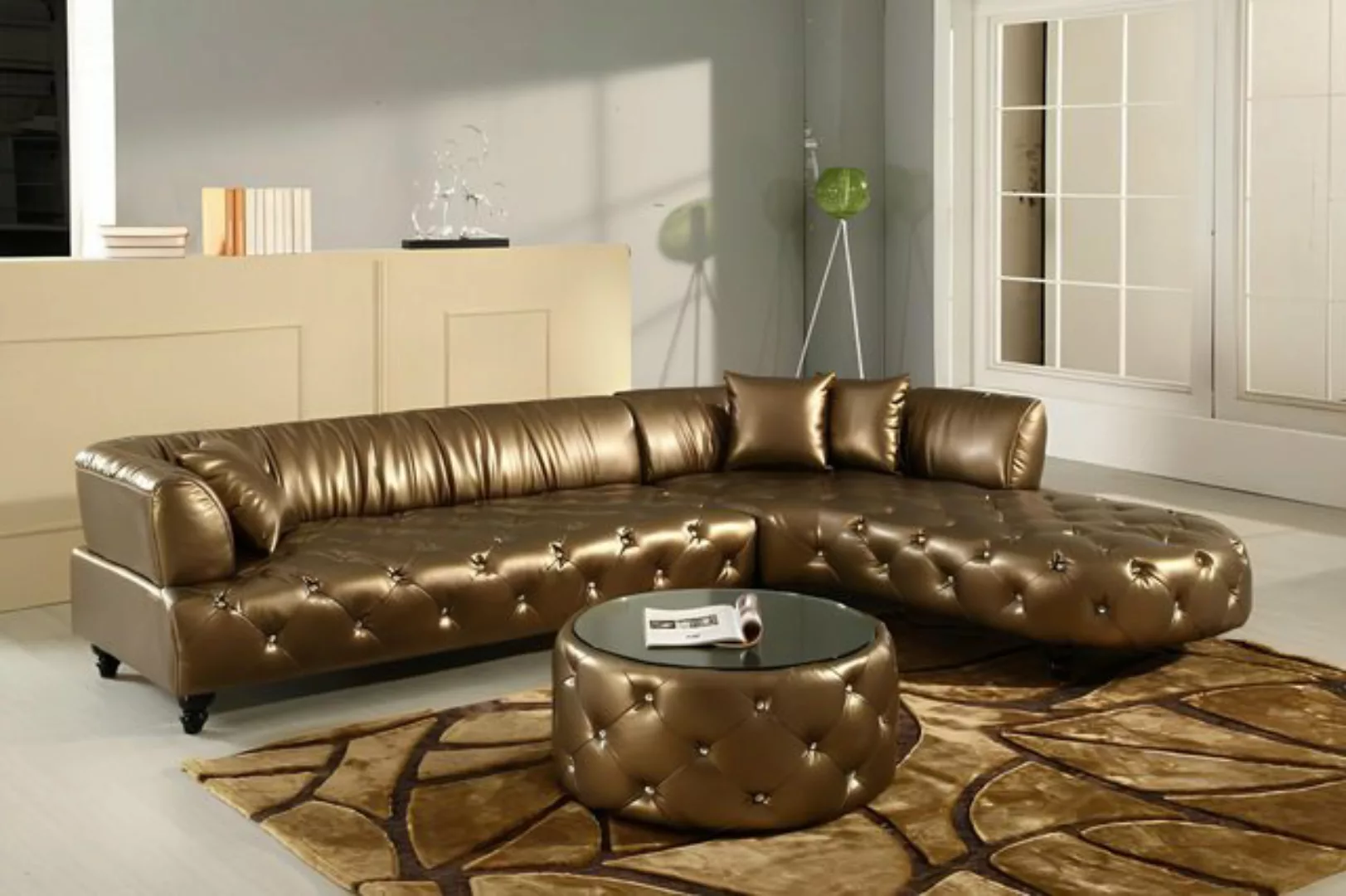 Xlmoebel Sofa Chesterfield Luxus Wohnzimmer-Sitzgruppe Couch Polstermöbel S günstig online kaufen