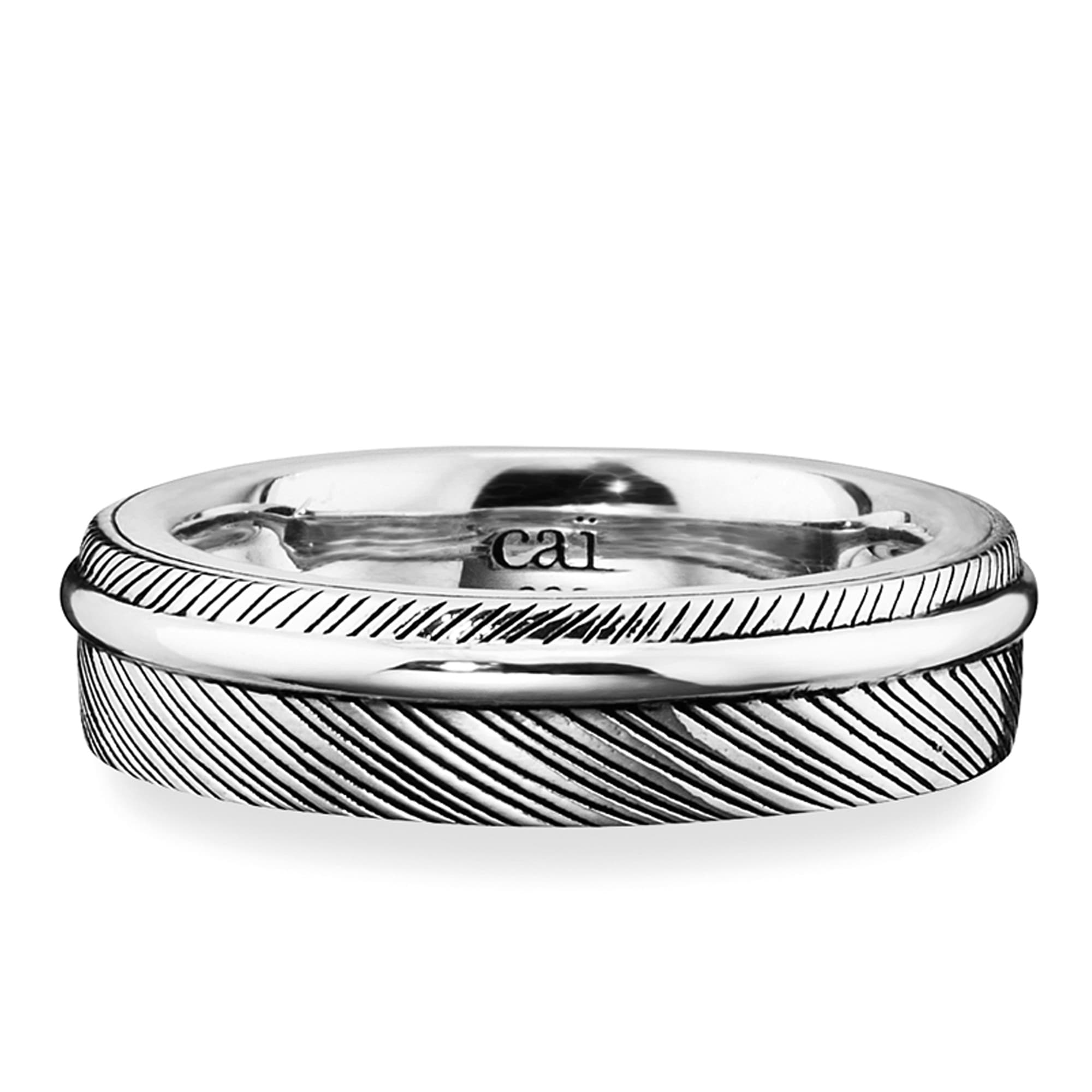 CAÏ Fingerring "925 Sterling Silber rhodiniert Feder" günstig online kaufen