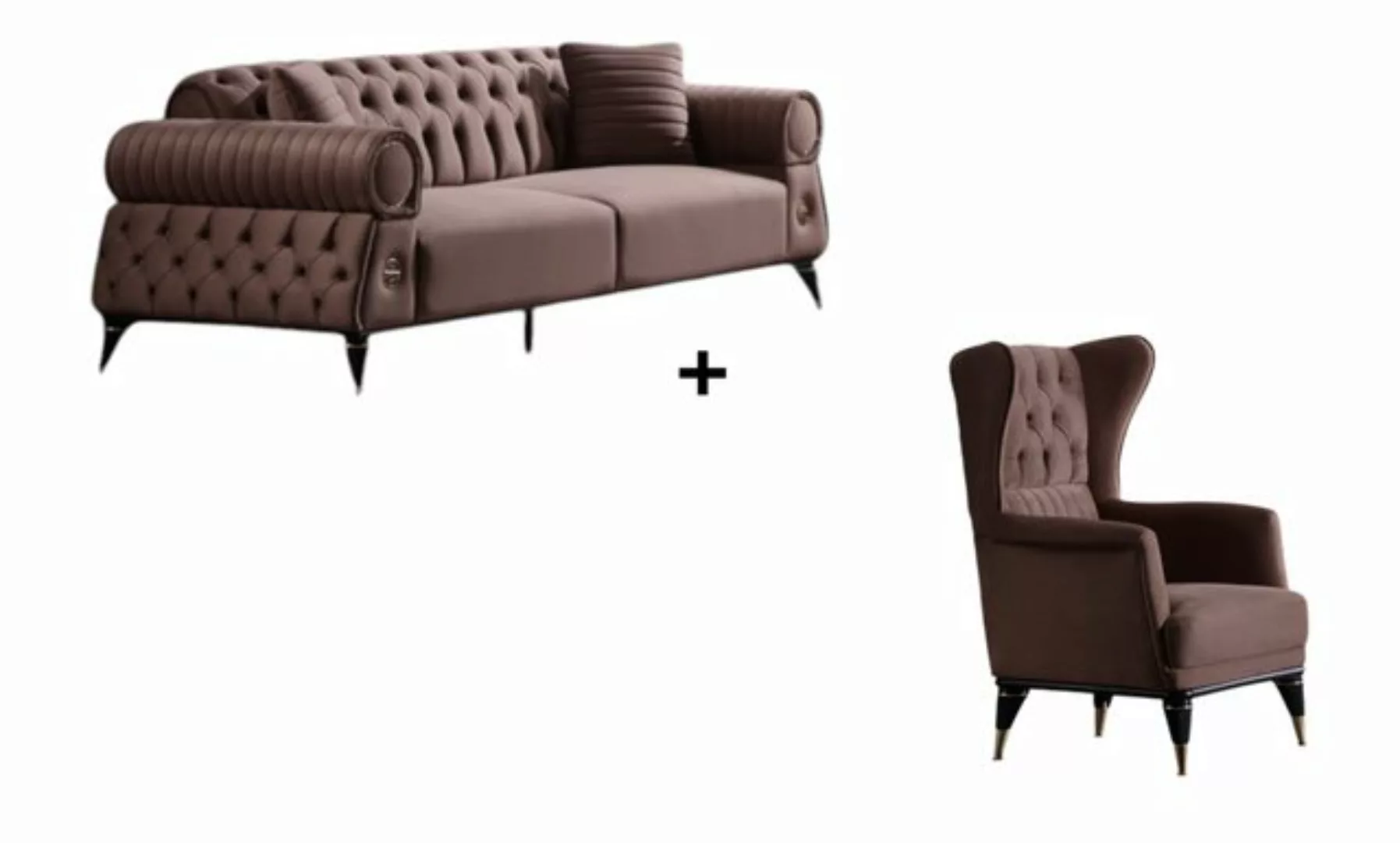 BENEDO MÖBEL Polstergarnitur BERLA Sofa – Handgefertigt aus Massivholz mit günstig online kaufen