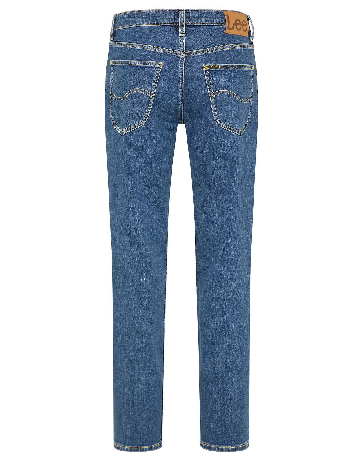 Lee Herren Jeans Brooklyn Straight - Regular Fit - Blau - Mid Stonewash günstig online kaufen