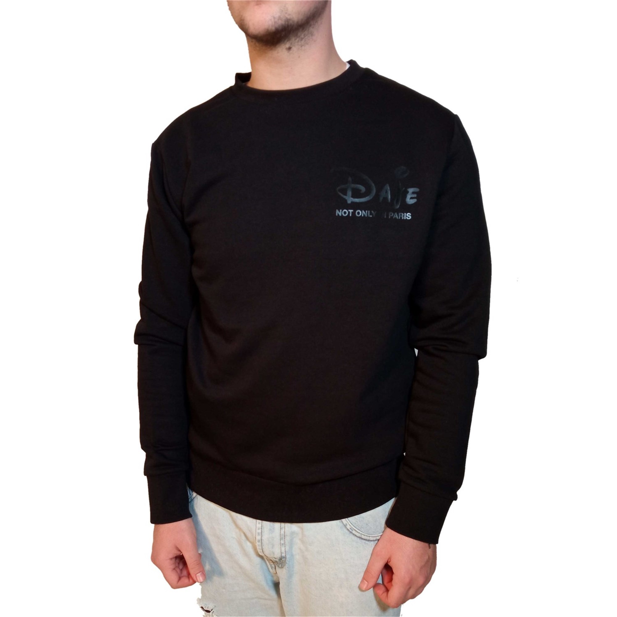 daje Sweatshirt Herren schwarz Cotone/poliestere günstig online kaufen