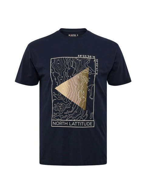 north 56 4 Print-Shirt Printed T-Shirt von North Latitude bis 10XL, blau günstig online kaufen