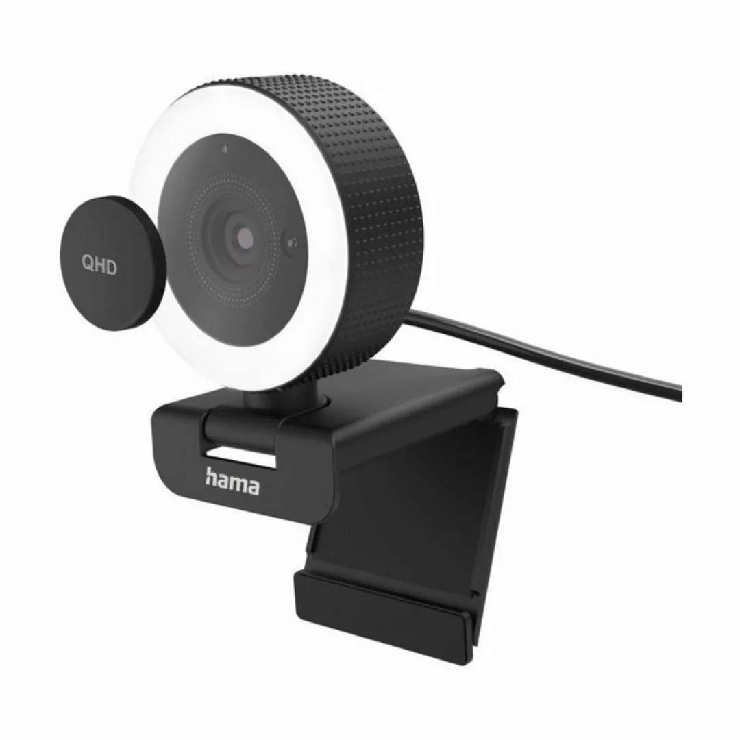 Hama Webcam mit Licht, Mikrofon, Fernbedienung (PC-Kamera USB, QHD, 2560p) günstig online kaufen