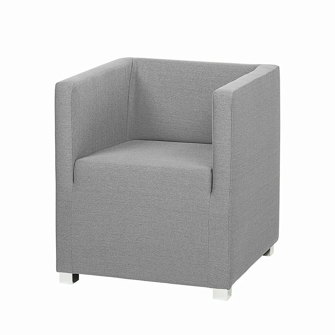 home24 mooved Sessel Carmen Grau Webstoff 63x71x64 cm (BxHxT) günstig online kaufen