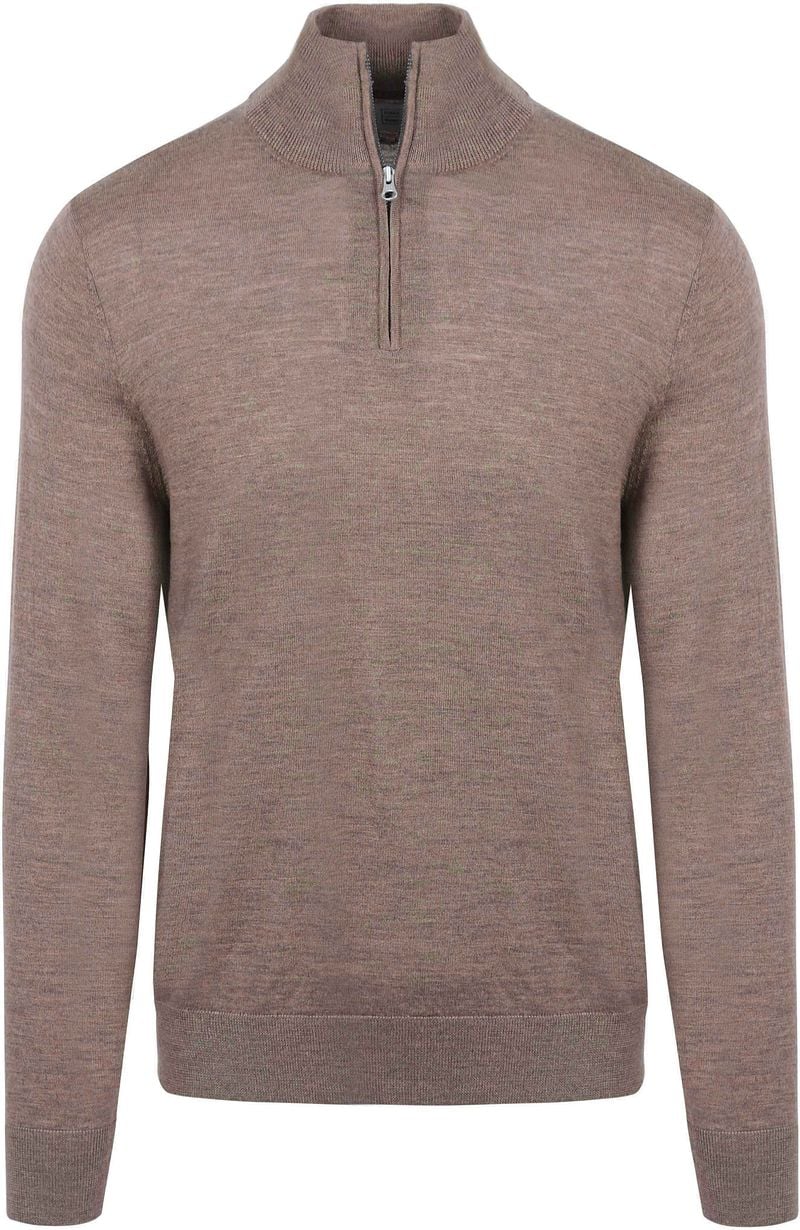 King Essentials The Michael Half Zip Pull Merino Braun - Größe S günstig online kaufen