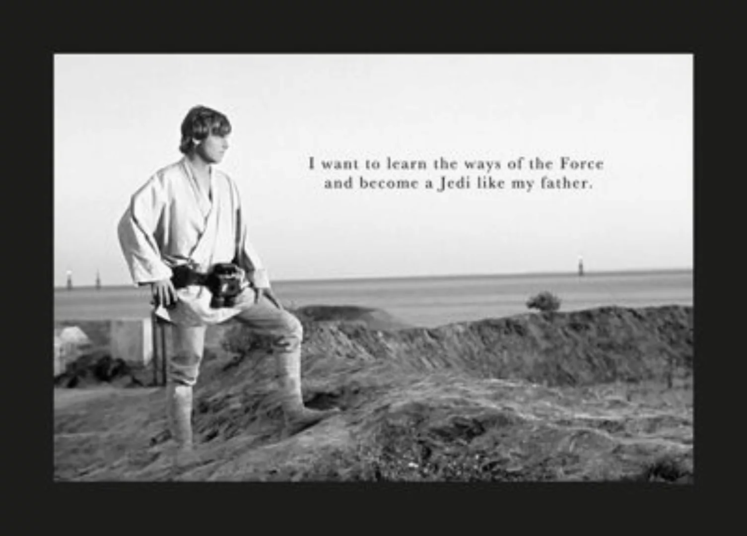 KOMAR Wandbild - Star Wars Classic Luke Quote - Größe: 70 x 50 cm mehrfarbi günstig online kaufen