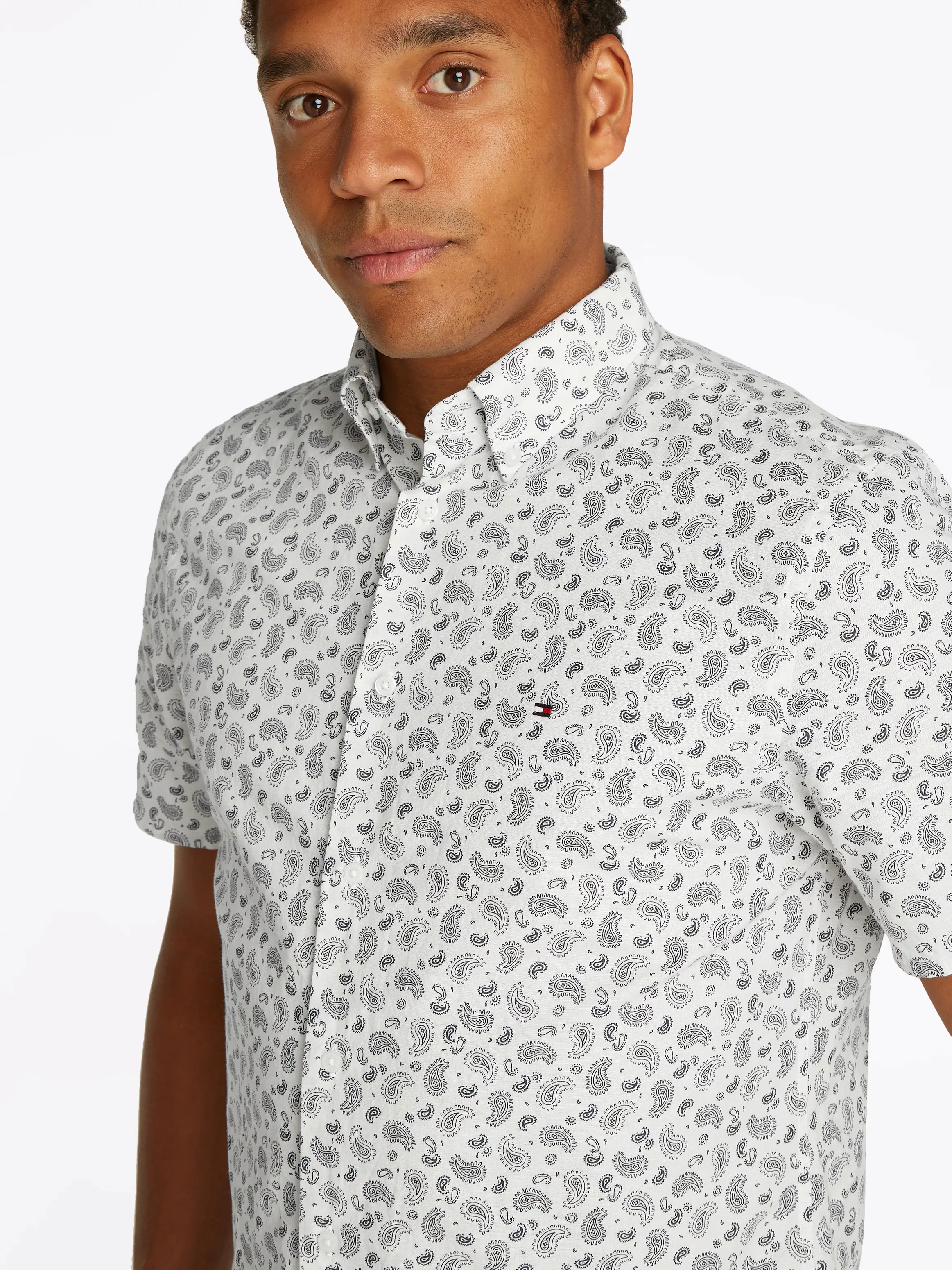 Tommy Hilfiger Kurzarmhemd COTTON LINEN PAISLEY RF SS SHIRT günstig online kaufen