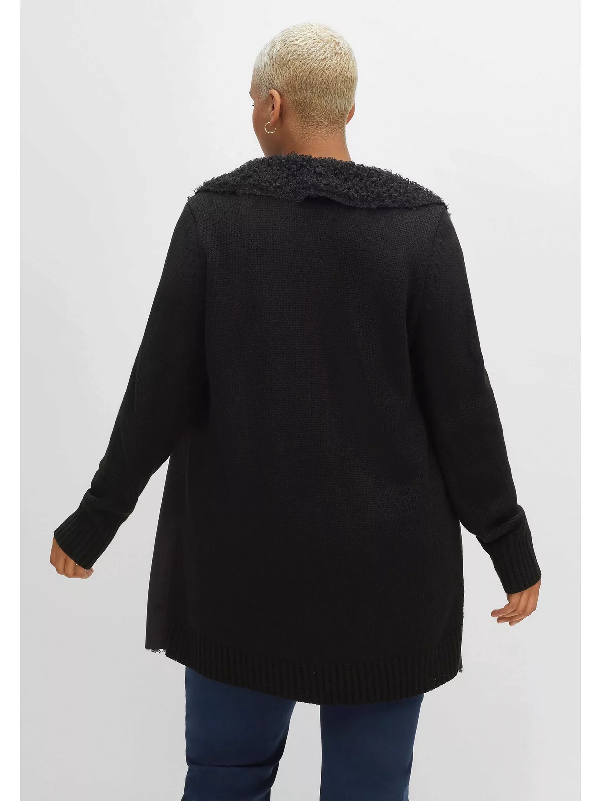 sheego by Joe Browns Cardigan Große Größen im Materialmix aus Strick und Le günstig online kaufen