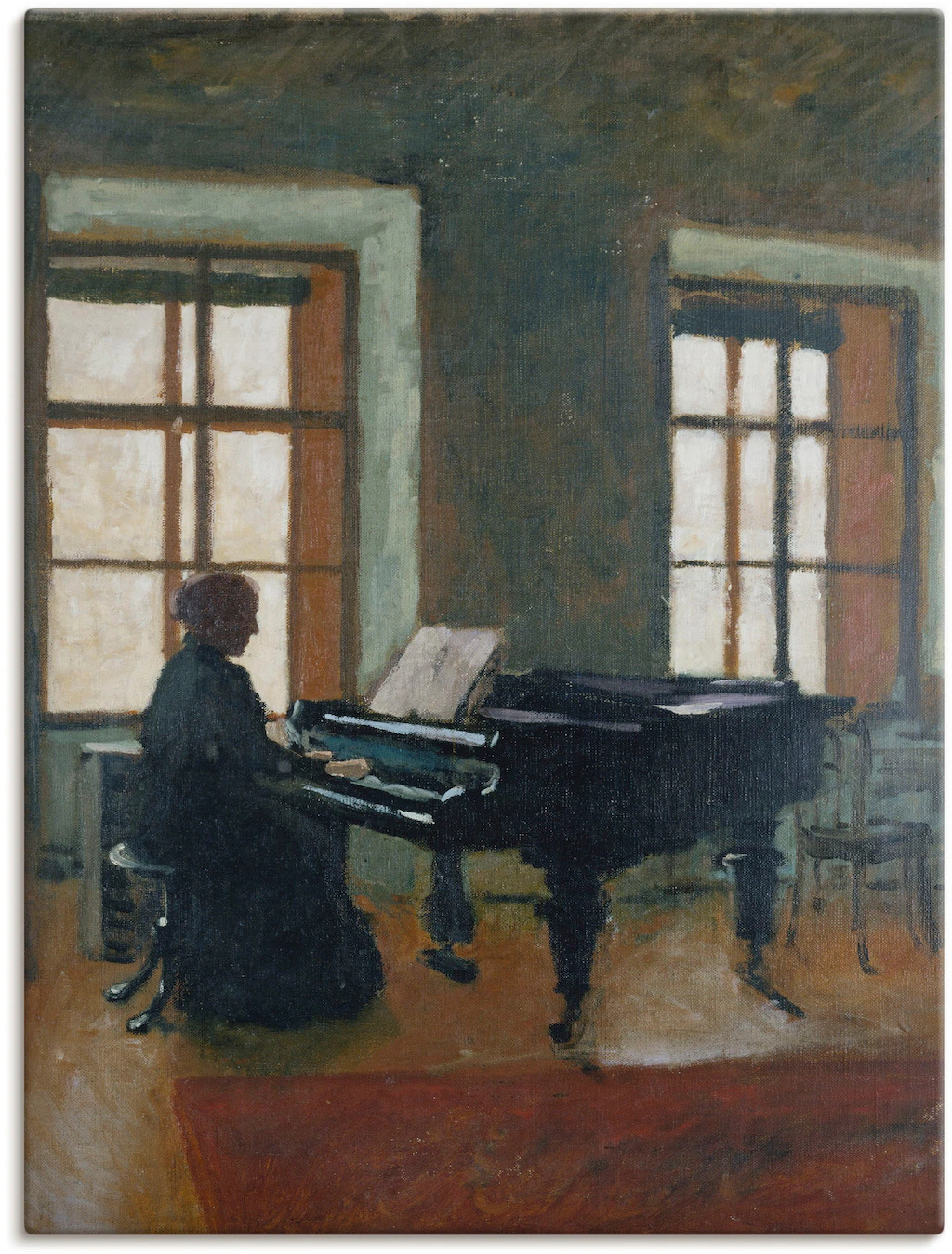 Artland Wandbild "Am Klavier. 1910", Instrumente, (1 St.), als Leinwandbild günstig online kaufen