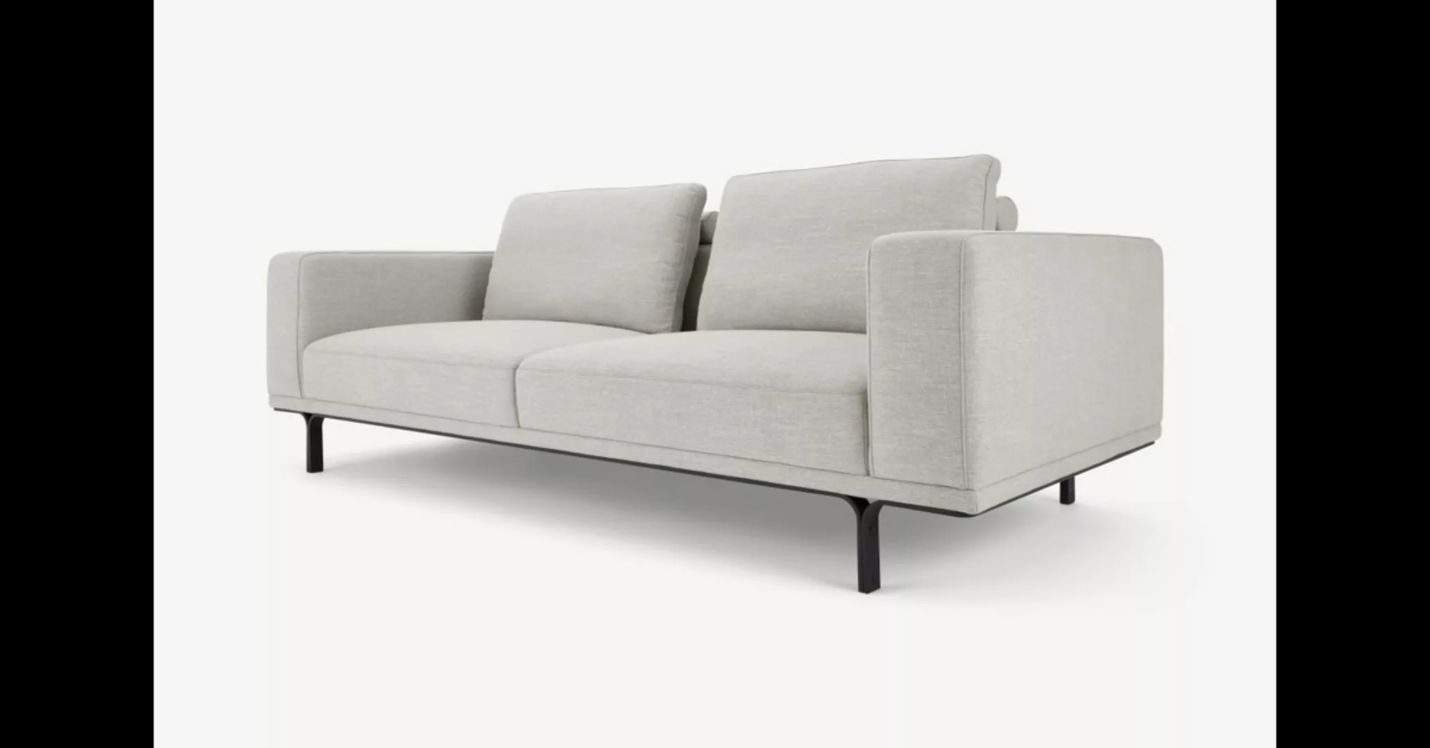 Nocelle 3-Sitzer Sofa, Parisgrau - MADE.com günstig online kaufen