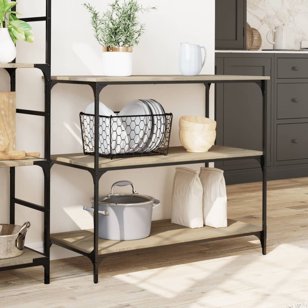 vidaXL Küchenwagen Küchenwagen Sonoma-Eiche 102x50x95 cm günstig online kaufen