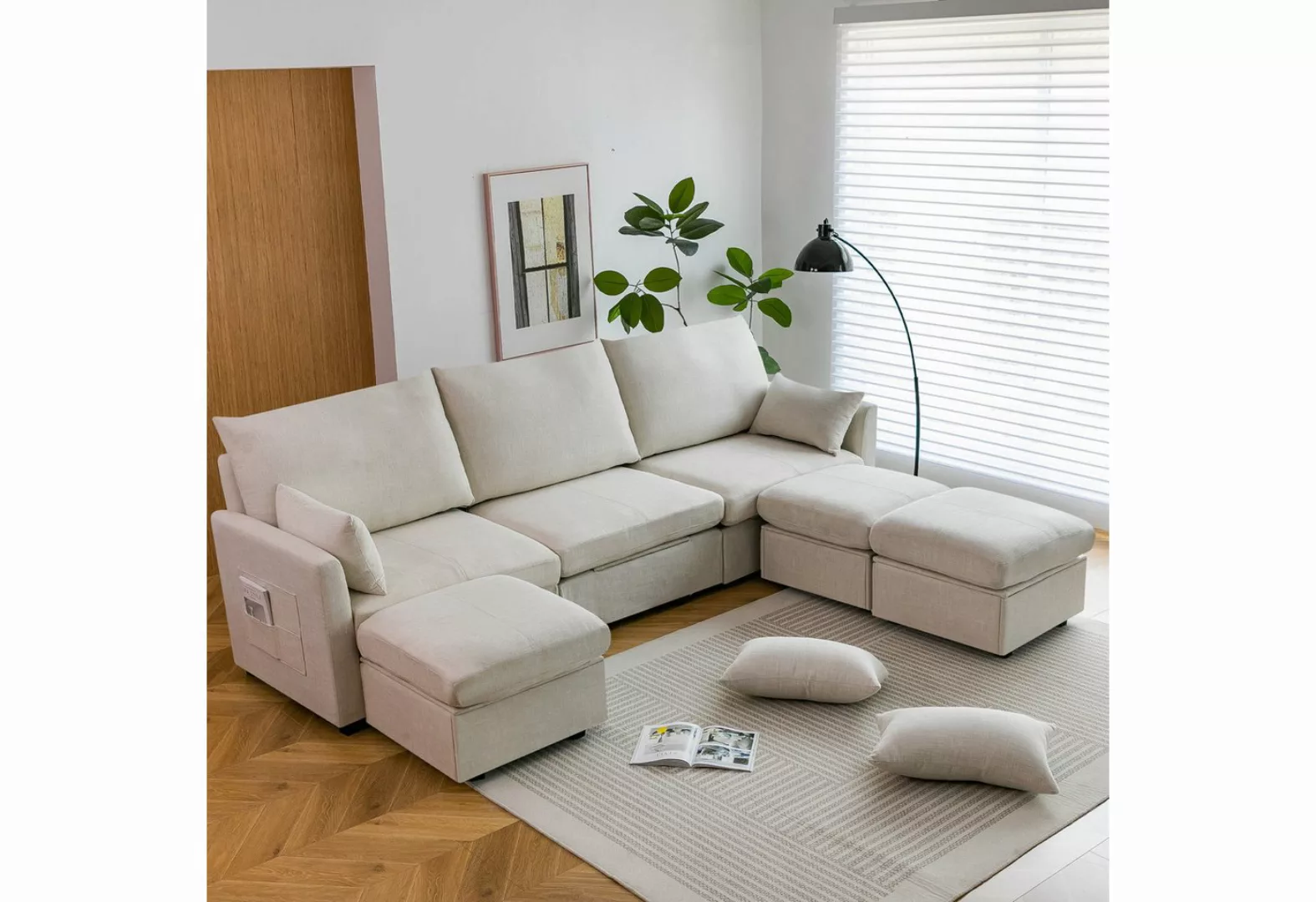 HOMYEDAMIC Big-Sofa 1/2/3/4/5/6-Sitzer Ecksofa Loungesessel einschließlich günstig online kaufen