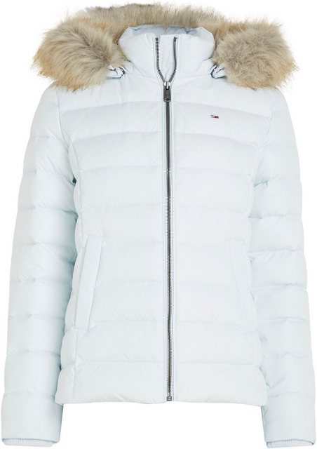 Tommy Jeans Daunenjacke BASIC HOODED DOWN JACKET mit Fellimitat an der Kapu günstig online kaufen