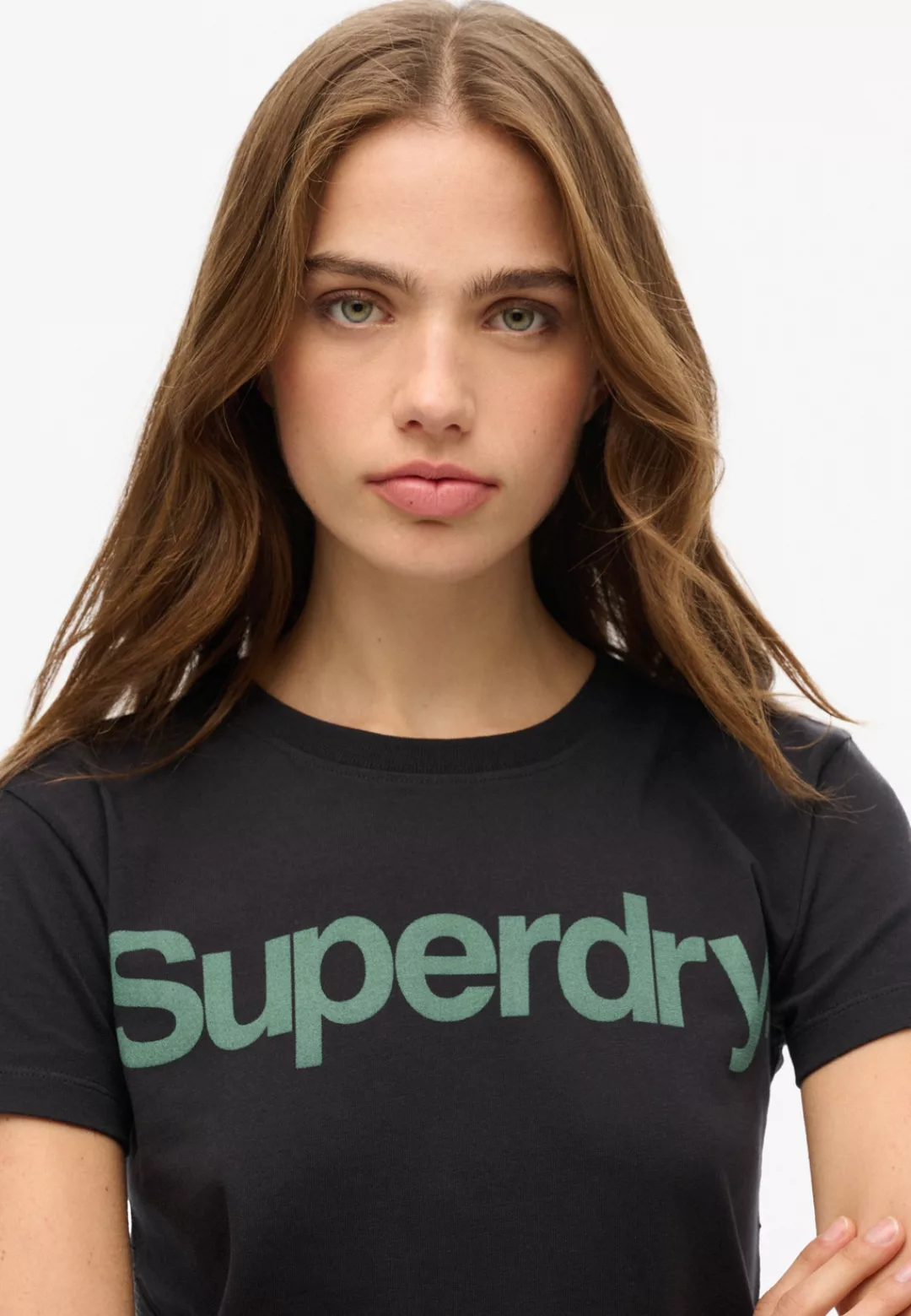 Superdry Kurzarmshirt "CORE LOGO CITY FITTED TEE" günstig online kaufen