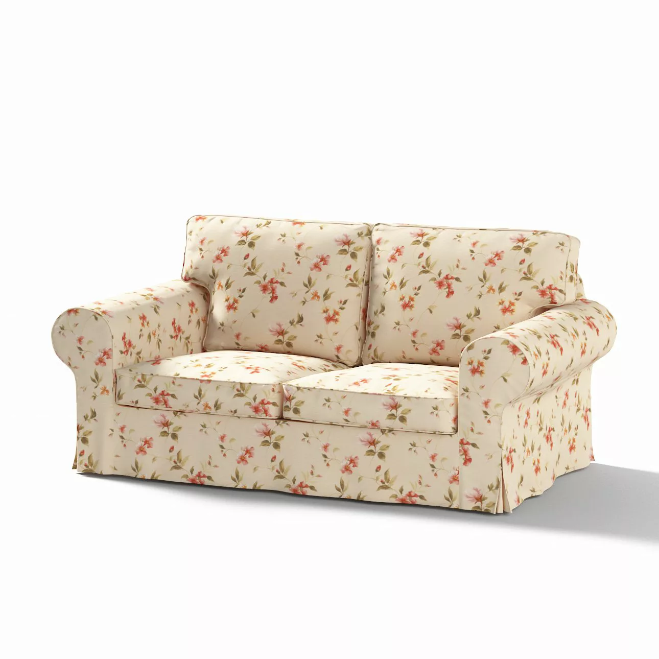 Bezug für Ektorp 2-Sitzer Sofa nicht ausklappbar, creme-rosa, Sofabezug für günstig online kaufen