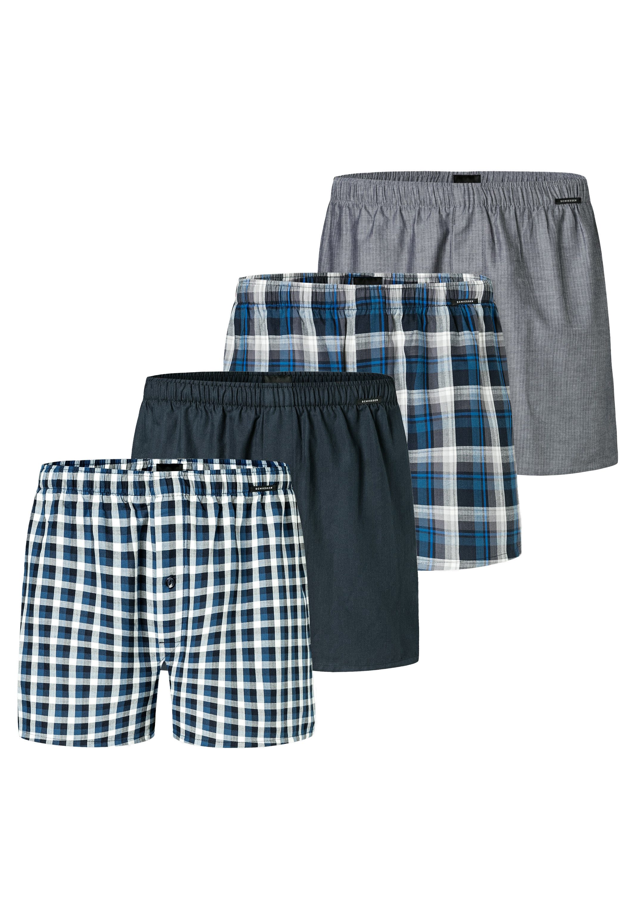 Schiesser Boxershorts 4er Pack Web (Spar-Set, günstig online kaufen