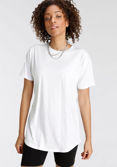 Tamaris Oversize-Shirt, Kurzarm, weiter Schnitt, Basic-Stil, Rundhalsaussch günstig online kaufen