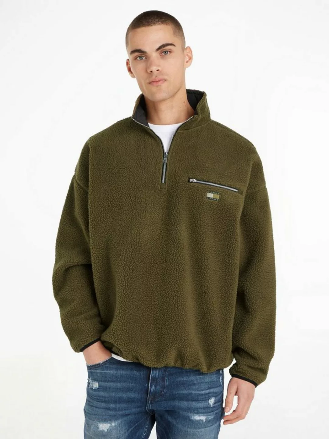 Tommy Jeans Fleecepullover TJM OVZ TONAL 1/2 ZIP SHERPA günstig online kaufen