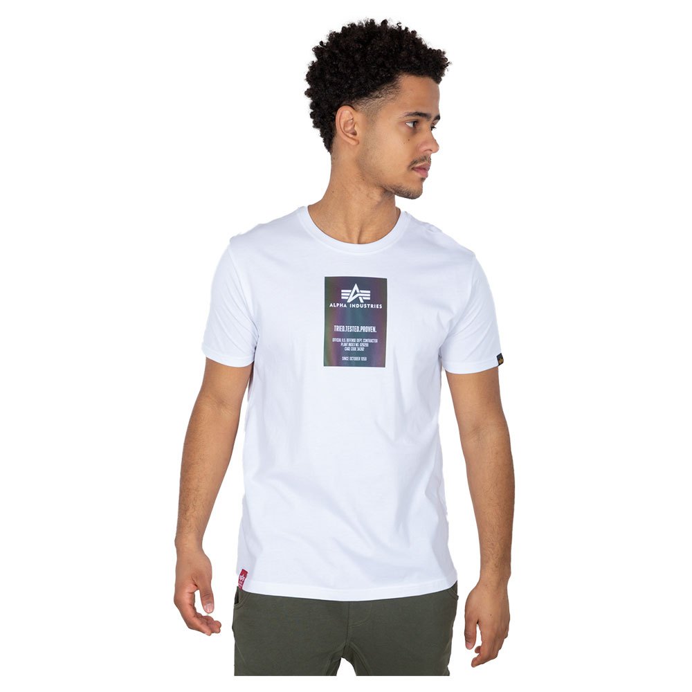 Alpha Industries Rainbow Reflective Label Kurzärmeliges T-shirt 3XL White günstig online kaufen
