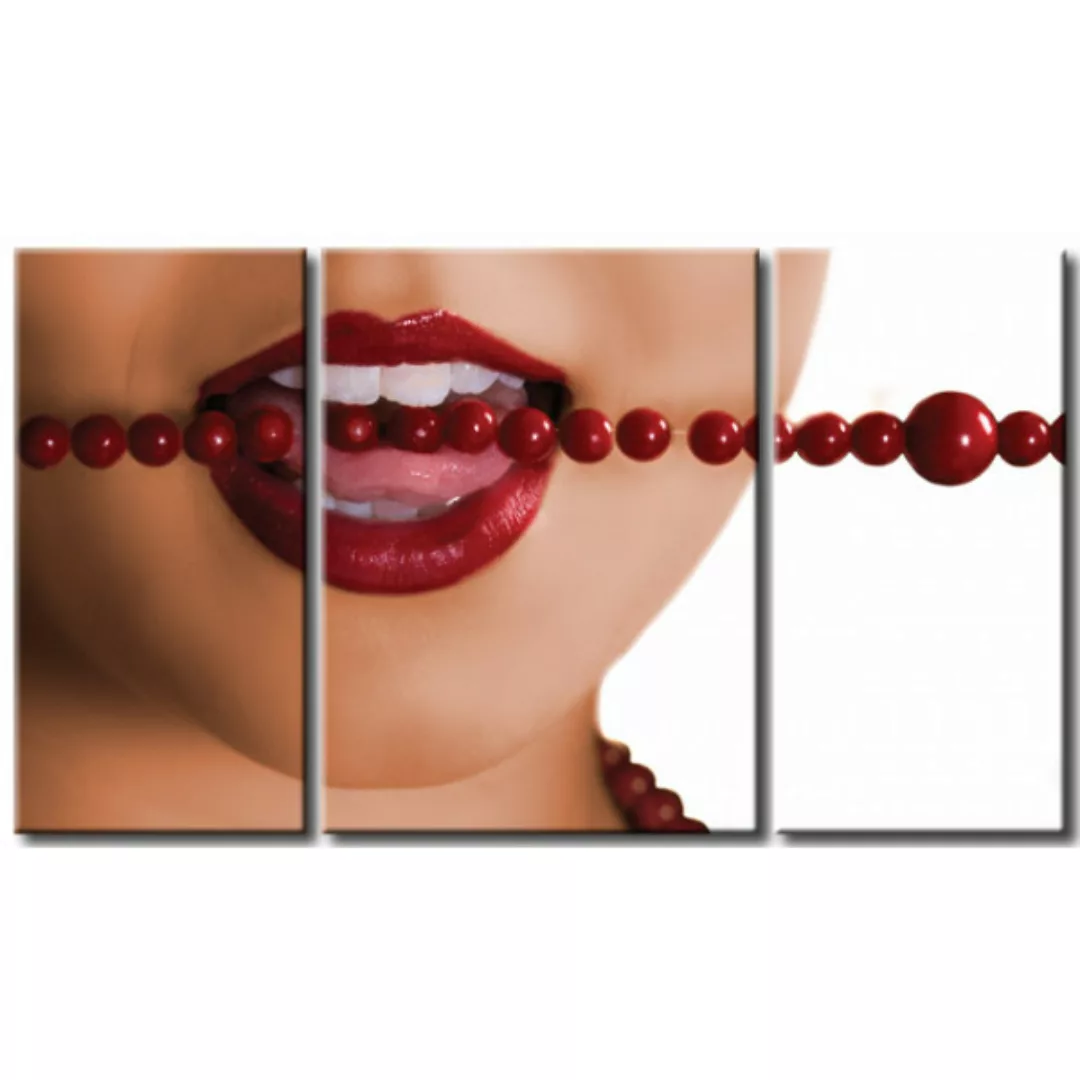 Leinwandbild Rote Lippen  XXL günstig online kaufen
