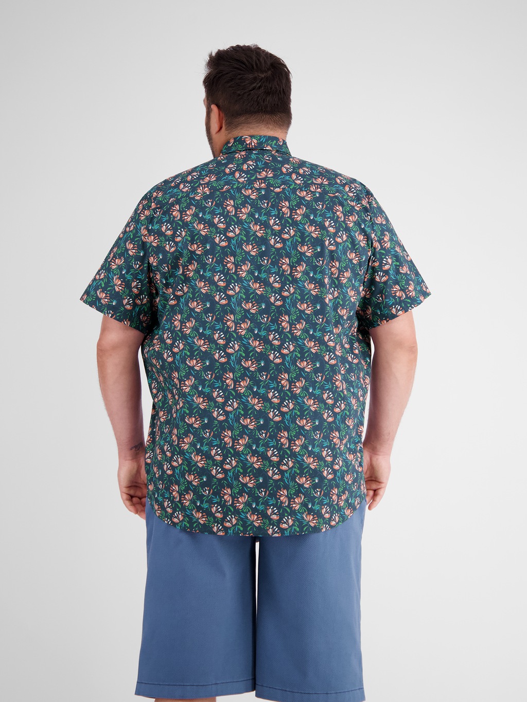 LERROS Kurzarmhemd "LERROS Floral gemustertes Halbarmhemd in Übergrößen" günstig online kaufen