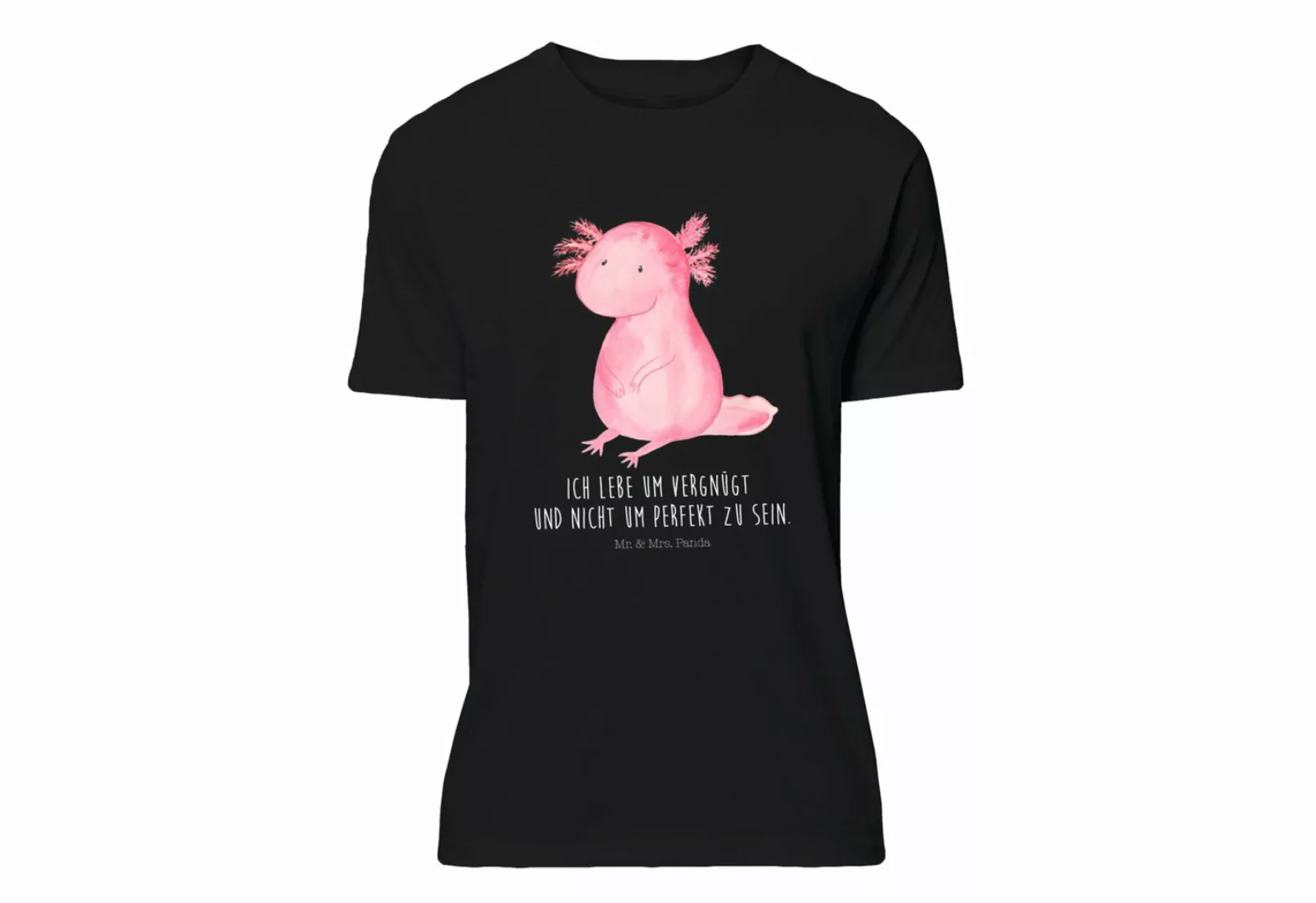 Mr. & Mrs. Panda T-Shirt Axolotl - Schwarz - Geschenk, Lebensstil, Gebursta günstig online kaufen