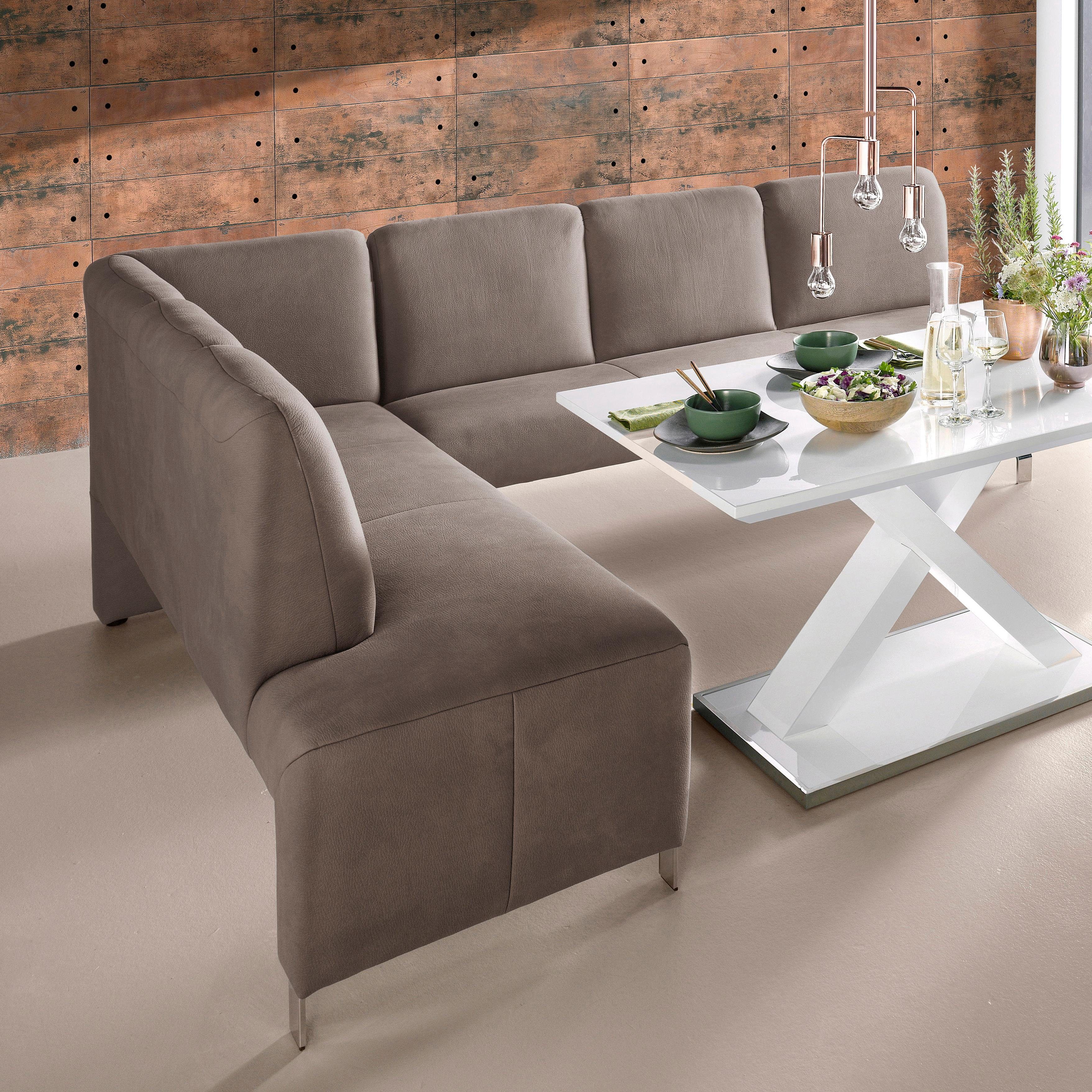 exxpo - sofa fashion Eckbank "Intenso, viele Bezugsstoffe Cord, Leder, Stru günstig online kaufen