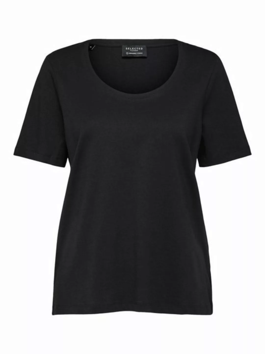 Selected Standard U Neck Kurzärmeliges T-shirt 2XL Black günstig online kaufen