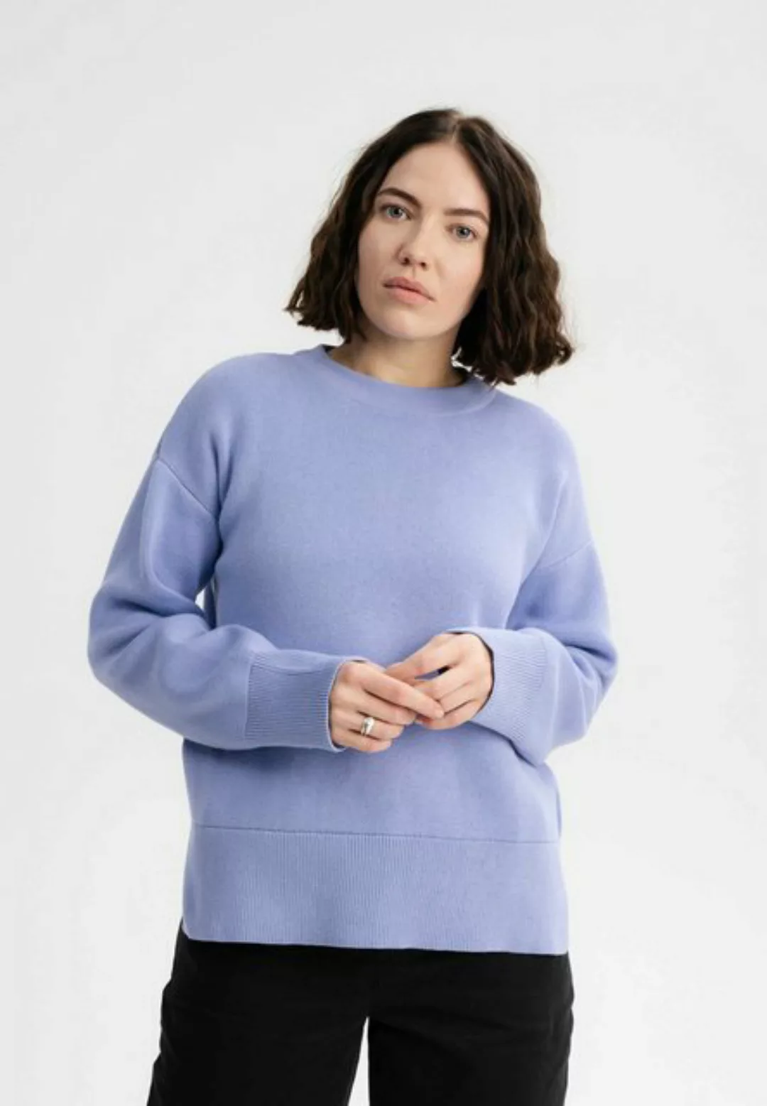 MELA Strickpullover Jacquard Strickpullover FAIZA Seitenschlitze günstig online kaufen