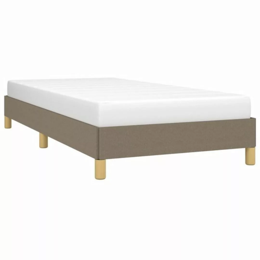 vidaXL Bett Bettgestell Taupe 100x200 cm Stoff günstig online kaufen